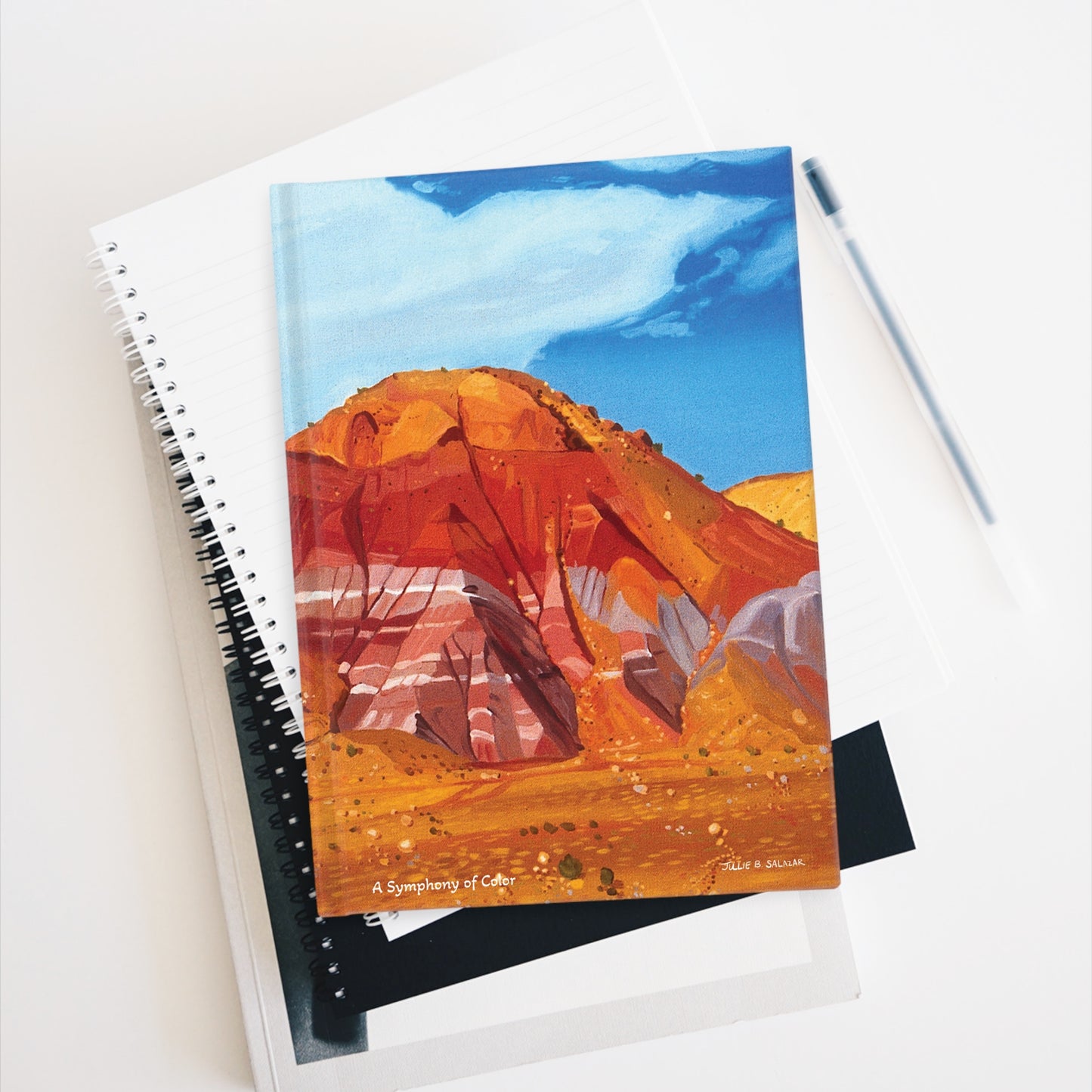"A Symphony in Color", Southwest Landscape, Oil on Canvas Art Print, Hardcover Journal—Lined or Blank