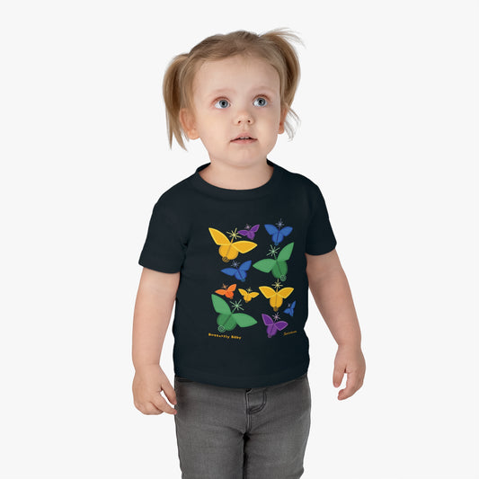 “Butterfly Baby”, IMAGINE™ Series, Hand-Drawn Art Print, Children’s Collection, Rabbit Skins Brand Infant Cotton Jersey Tee , 4 Sizes — 6M, 12M, 18M, 24M