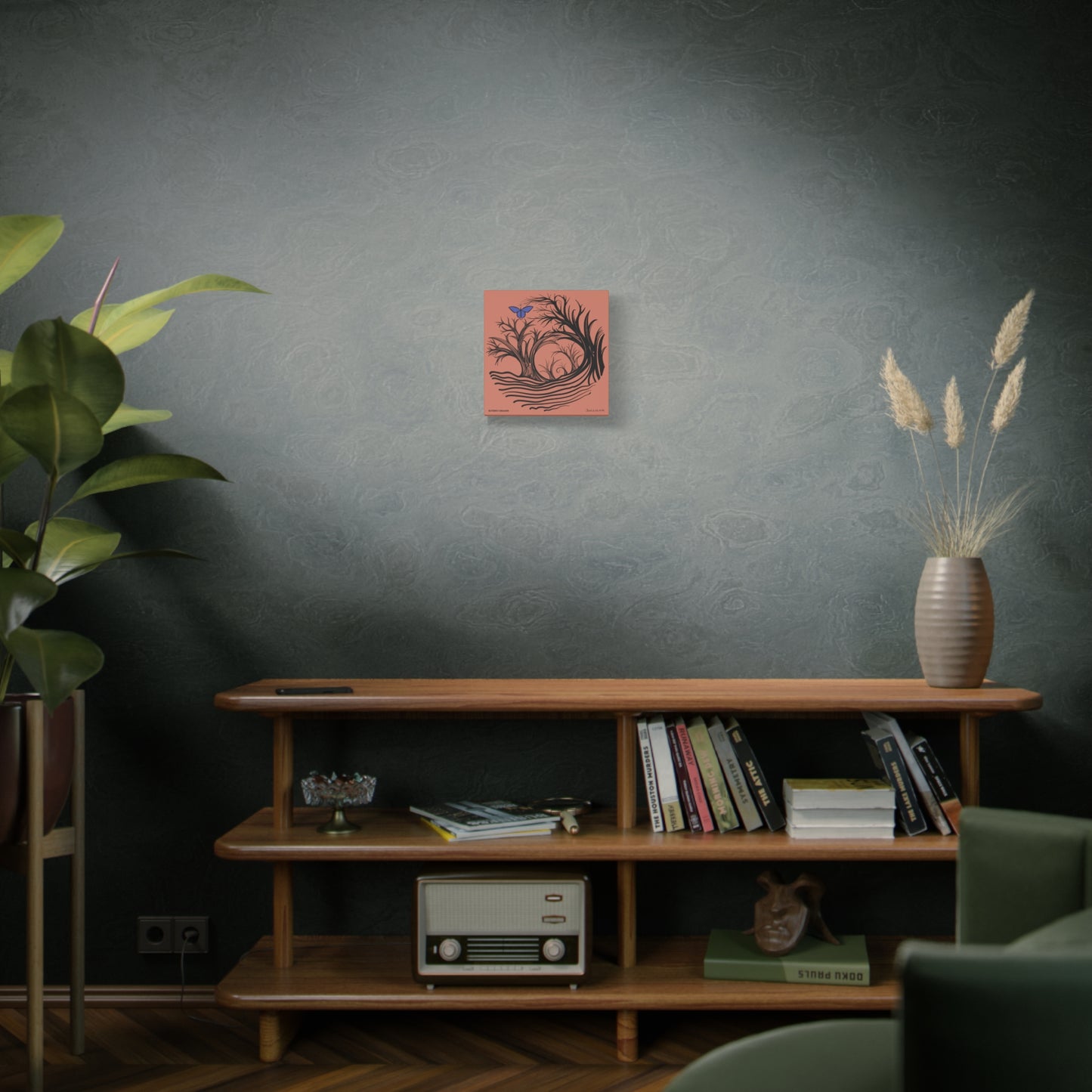“Butterfly Dreamer”, IMAGINE™ Series, Hand-Drawn Art Print, Wall Art Collection, Stretched Canvas , 6 x 6 inches, 20 x 20 inches, 36 x 36 inches, plus 7 More Sizes