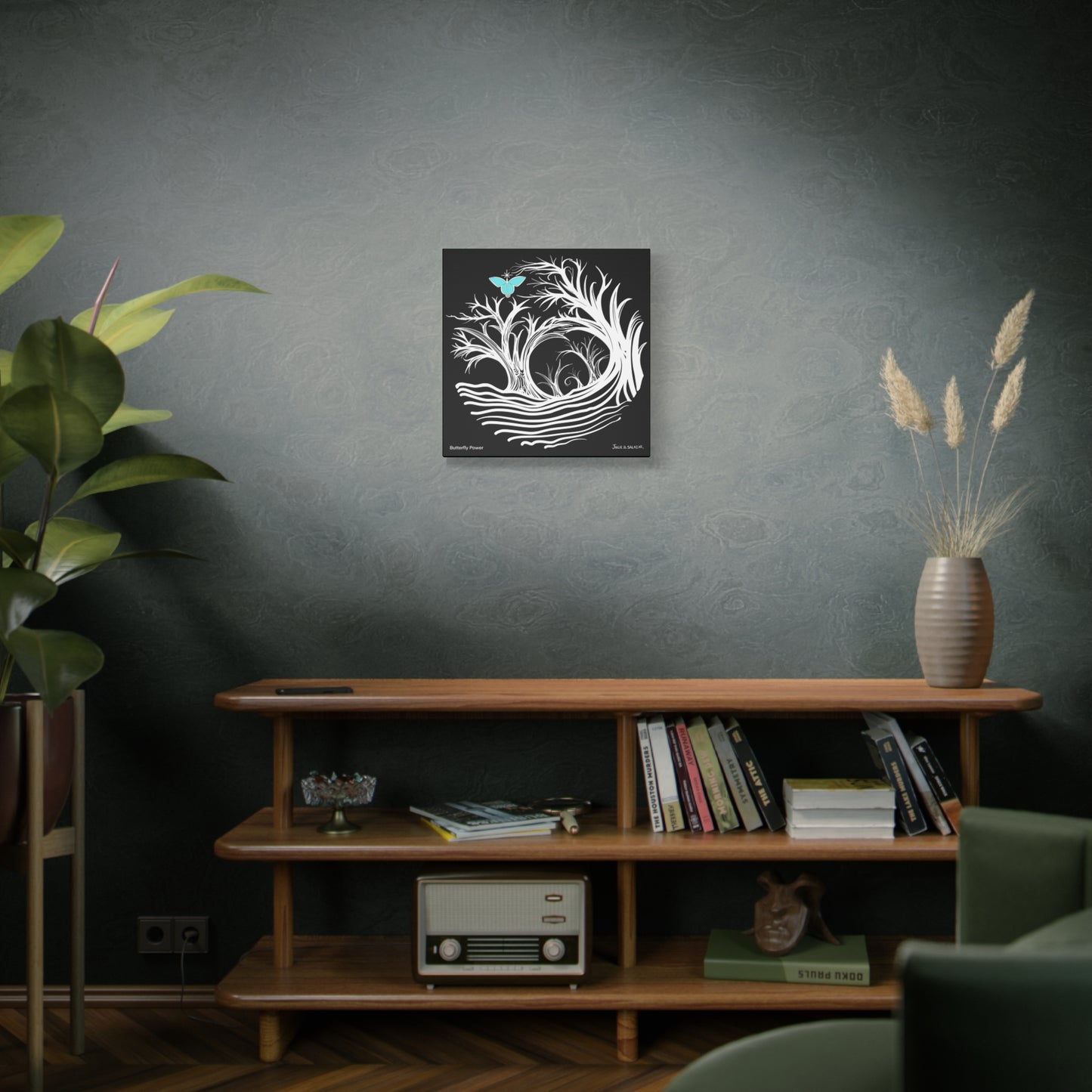 “Butterfly Power”, IMAGINE™ Series, Hand-Drawn Art Print, Wall Art Collection, Stretched Canvas , 6 x 6 inches, 20 x 20 inches, 36 x 36 inches, plus 7 More Sizes