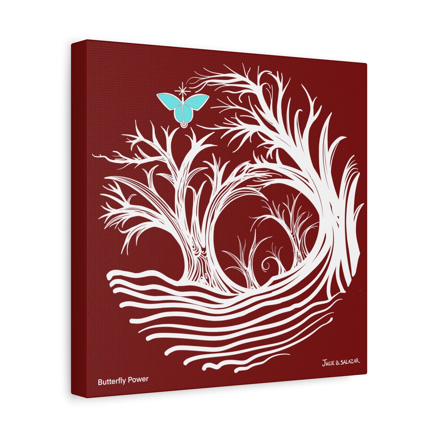 “Butterfly Power”, IMAGINE™ Series, Hand-Drawn Art Print, Wall Art Collection, Stretched Canvas , 6 x 6 inches, 20 x 20 inches, 36 x 36 inches, plus 7 More Sizes