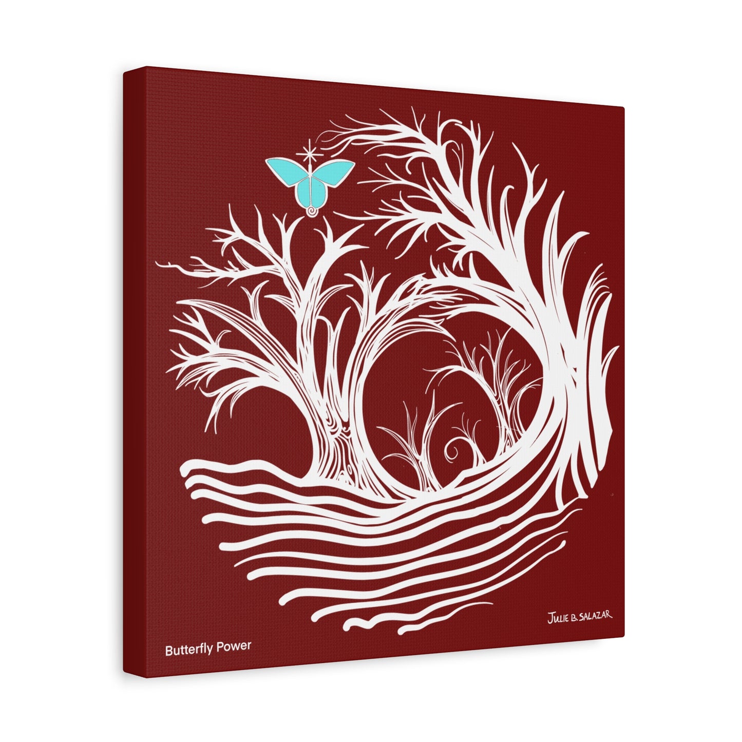 “Butterfly Power”, IMAGINE™ Series, Hand-Drawn Art Print, Wall Art Collection, Stretched Canvas , 6 x 6 inches, 20 x 20 inches, 36 x 36 inches, plus 7 More Sizes