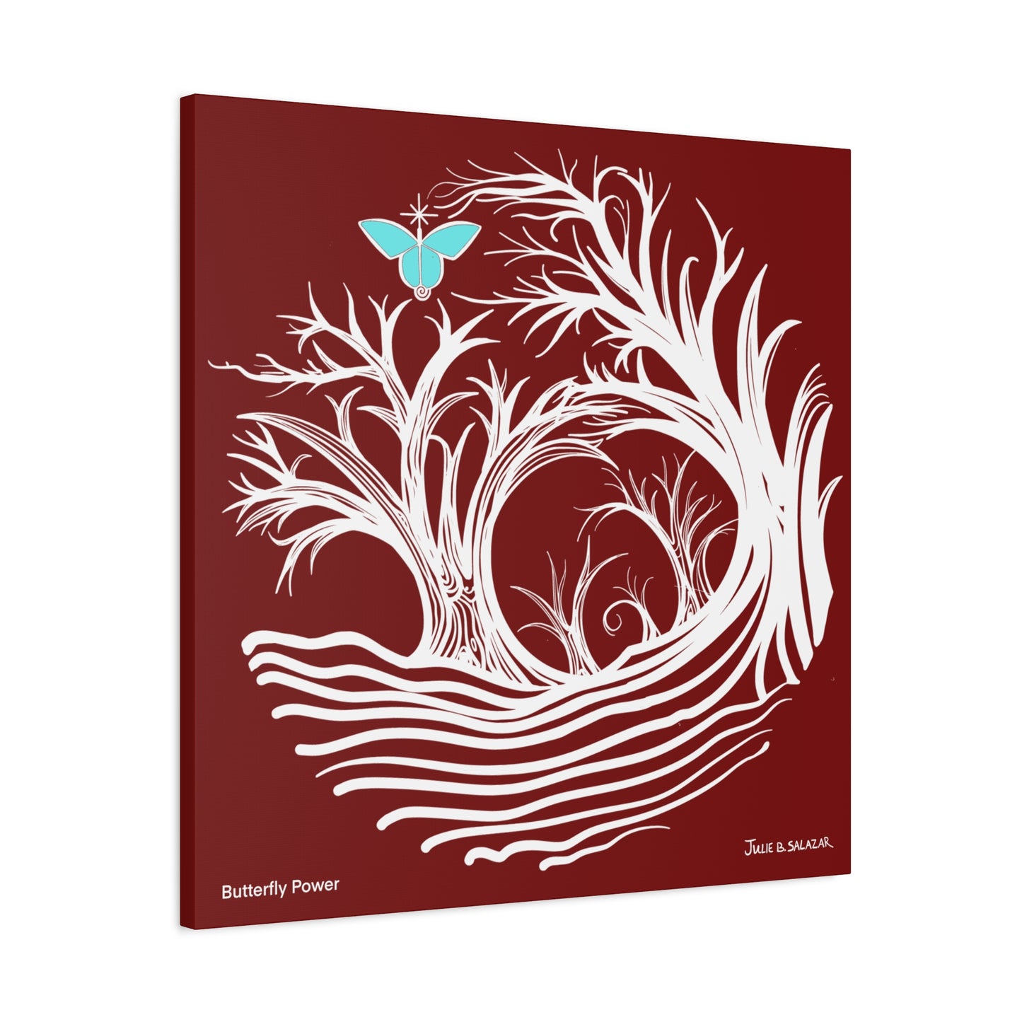 “Butterfly Power”, IMAGINE™ Series, Hand-Drawn Art Print, Wall Art Collection, Stretched Canvas , 6 x 6 inches, 20 x 20 inches, 36 x 36 inches, plus 7 More Sizes