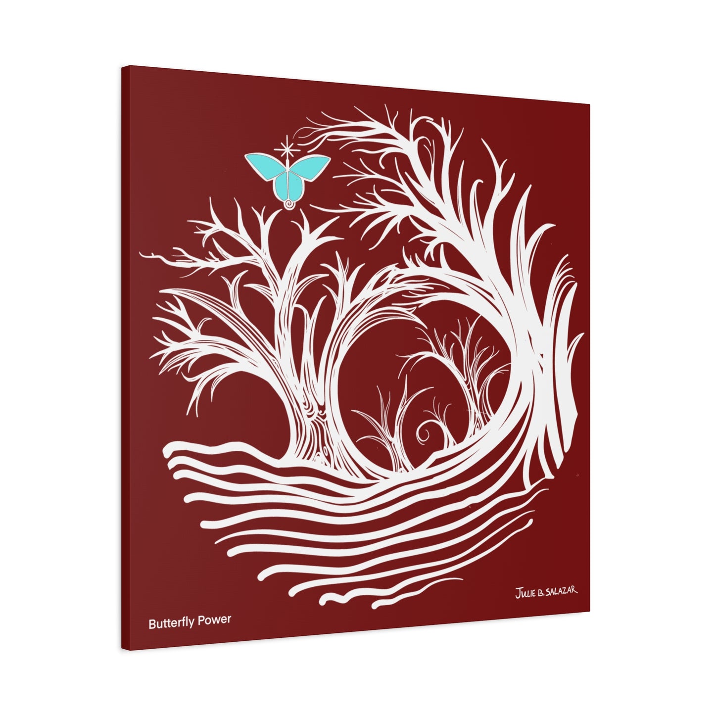 “Butterfly Power”, IMAGINE™ Series, Hand-Drawn Art Print, Wall Art Collection, Stretched Canvas , 6 x 6 inches, 20 x 20 inches, 36 x 36 inches, plus 7 More Sizes