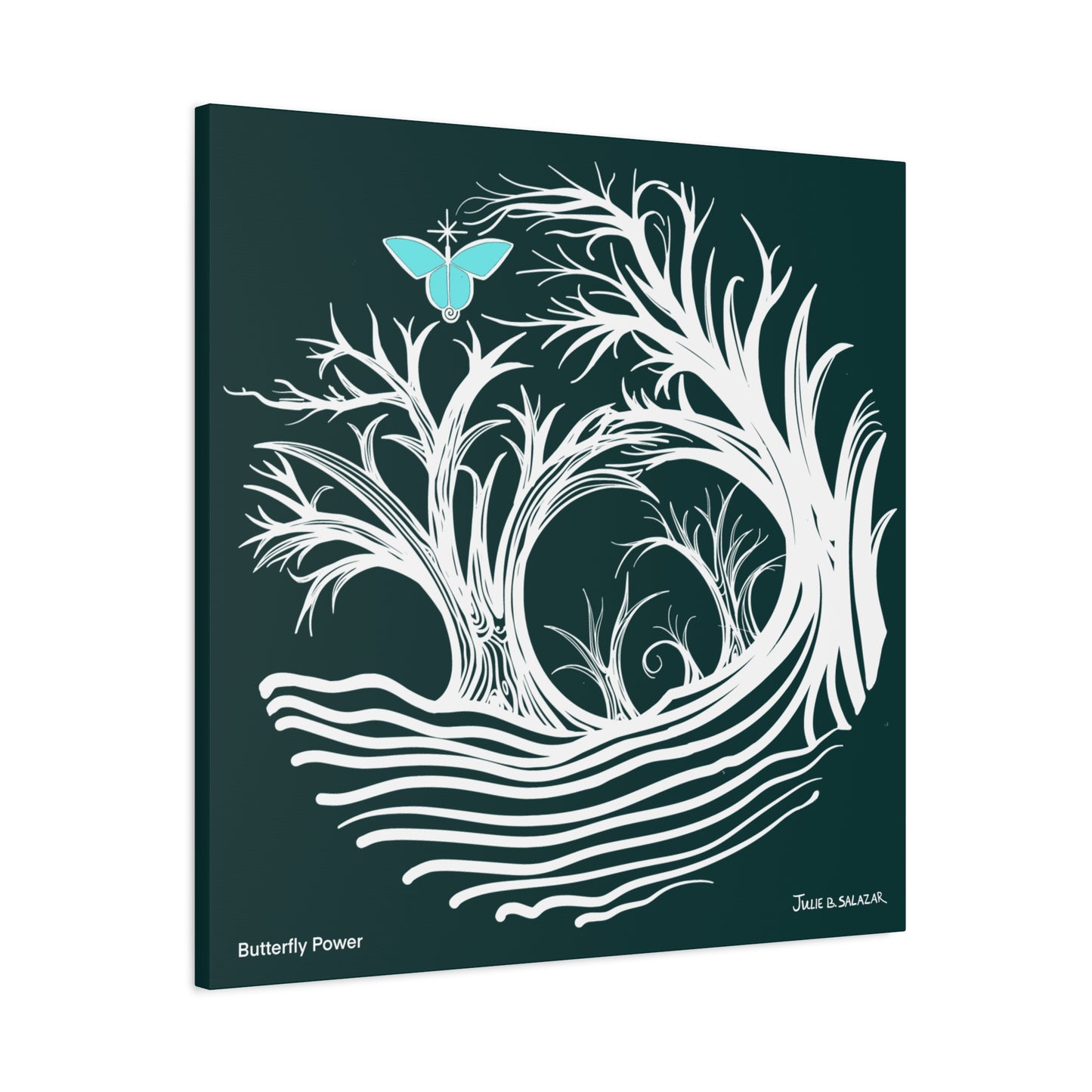 “Butterfly Power”, IMAGINE™ Series, Hand-Drawn Art Print, Wall Art Collection, Stretched Canvas , 6 x 6 inches, 20 x 20 inches, 36 x 36 inches, plus 7 More Sizes