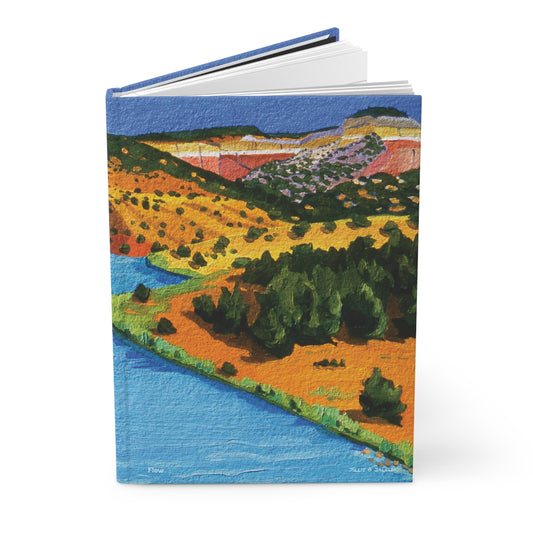 "Flow", Southwest Landscape, Oil on Paper Art Print, Hardcover Journal—Lined or Blank