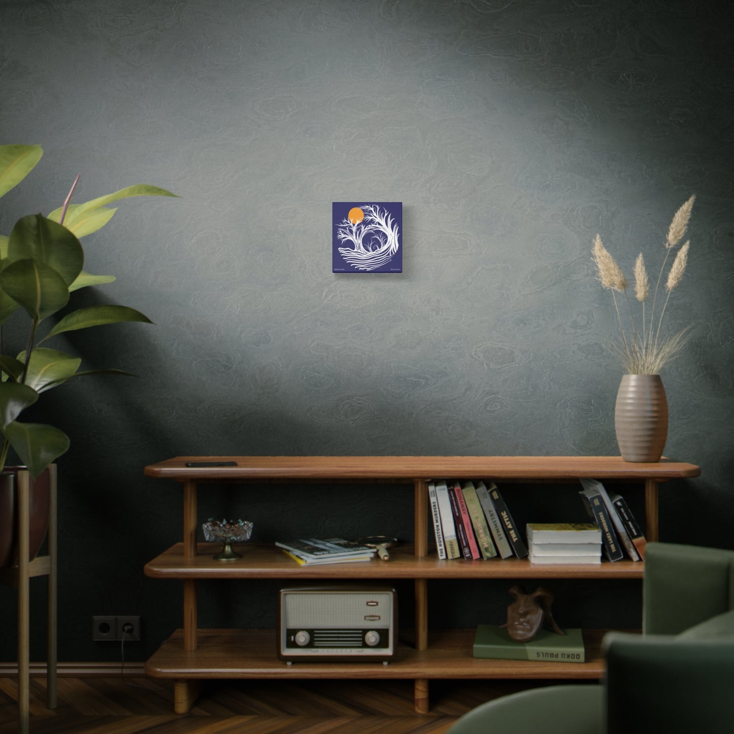 “Harvest Moon”, IMAGINE™ Series, Hand-Drawn Art Print, Wall Art Collection, Stretched Canvas , 6 x 6 inches, 20 x 20 inches, 36 x 36 inches, plus 7 More Sizes
