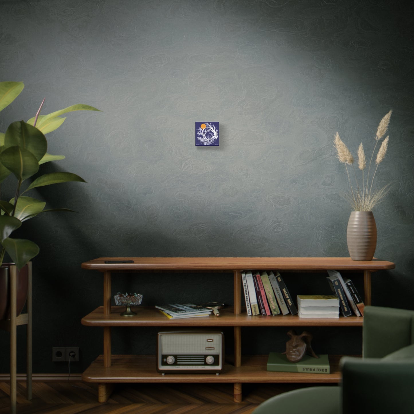 “Harvest Moon”, IMAGINE™ Series, Hand-Drawn Art Print, Wall Art Collection, Stretched Canvas , 6 x 6 inches, 20 x 20 inches, 36 x 36 inches, plus 7 More Sizes
