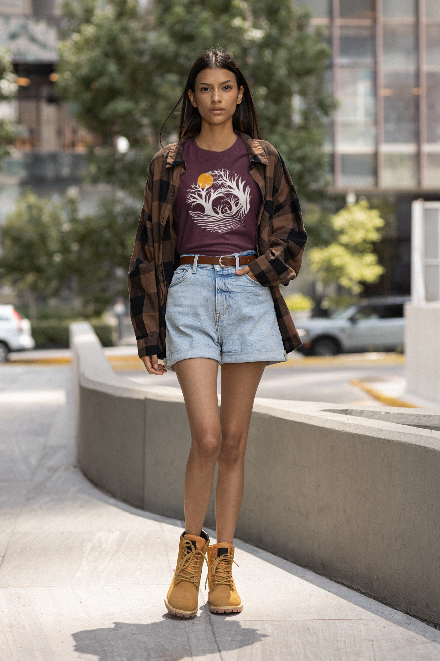 "Harvest Moon", IMAGINE™ Series, Hand-Drawn Art Print, Bella+Canvas 3001 Unisex Jersey Short Sleeve Tee