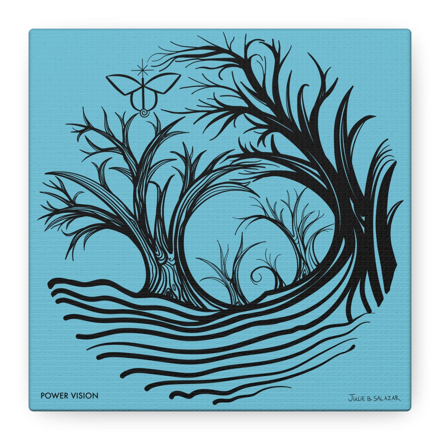 “Power Vision”, IMAGINE™ Series, Hand-Drawn Art Print, Wall Art Collection, Stretched Canvas , 6 x 6 inches, 20 x 20 inches, 36 x 36 inches, plus 7 More Sizes
