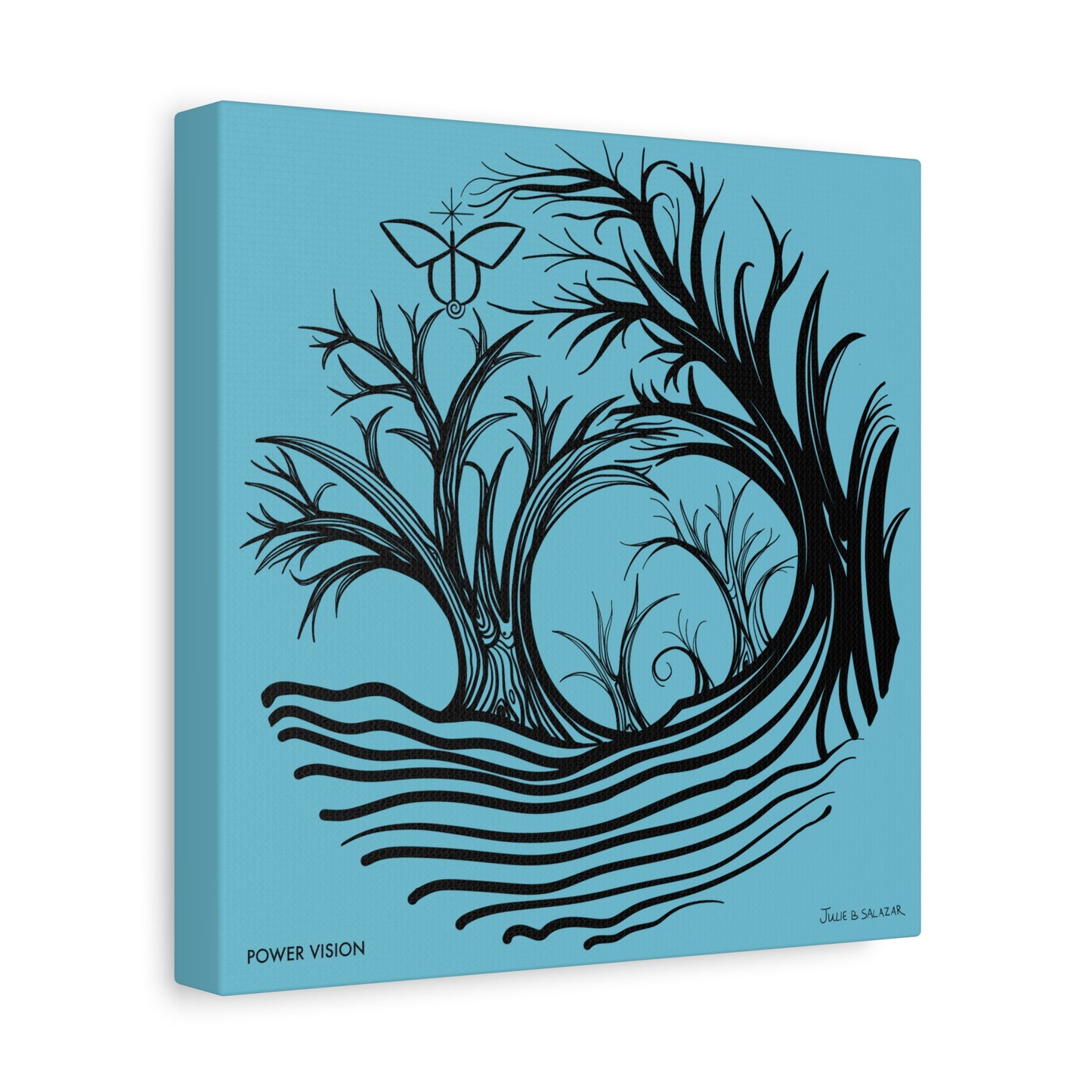 “Power Vision”, IMAGINE™ Series, Hand-Drawn Art Print, Wall Art Collection, Stretched Canvas , 6 x 6 inches, 20 x 20 inches, 36 x 36 inches, plus 7 More Sizes