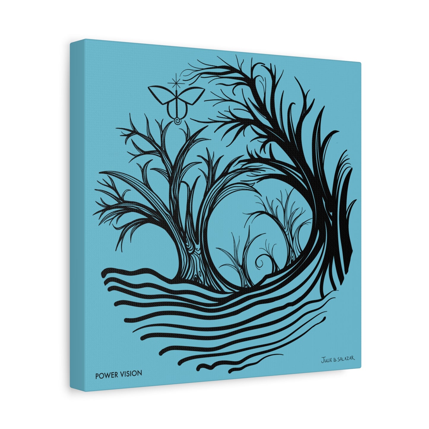 “Power Vision”, IMAGINE™ Series, Hand-Drawn Art Print, Wall Art Collection, Stretched Canvas , 6 x 6 inches, 20 x 20 inches, 36 x 36 inches, plus 7 More Sizes