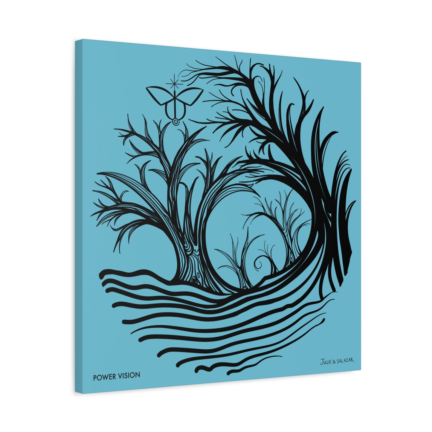 “Power Vision”, IMAGINE™ Series, Hand-Drawn Art Print, Wall Art Collection, Stretched Canvas , 6 x 6 inches, 20 x 20 inches, 36 x 36 inches, plus 7 More Sizes