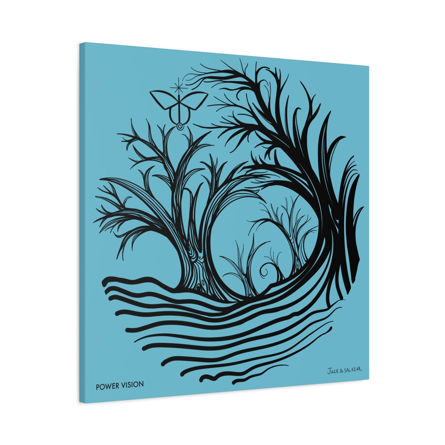 “Power Vision”, IMAGINE™ Series, Hand-Drawn Art Print, Wall Art Collection, Stretched Canvas , 6 x 6 inches, 20 x 20 inches, 36 x 36 inches, plus 7 More Sizes