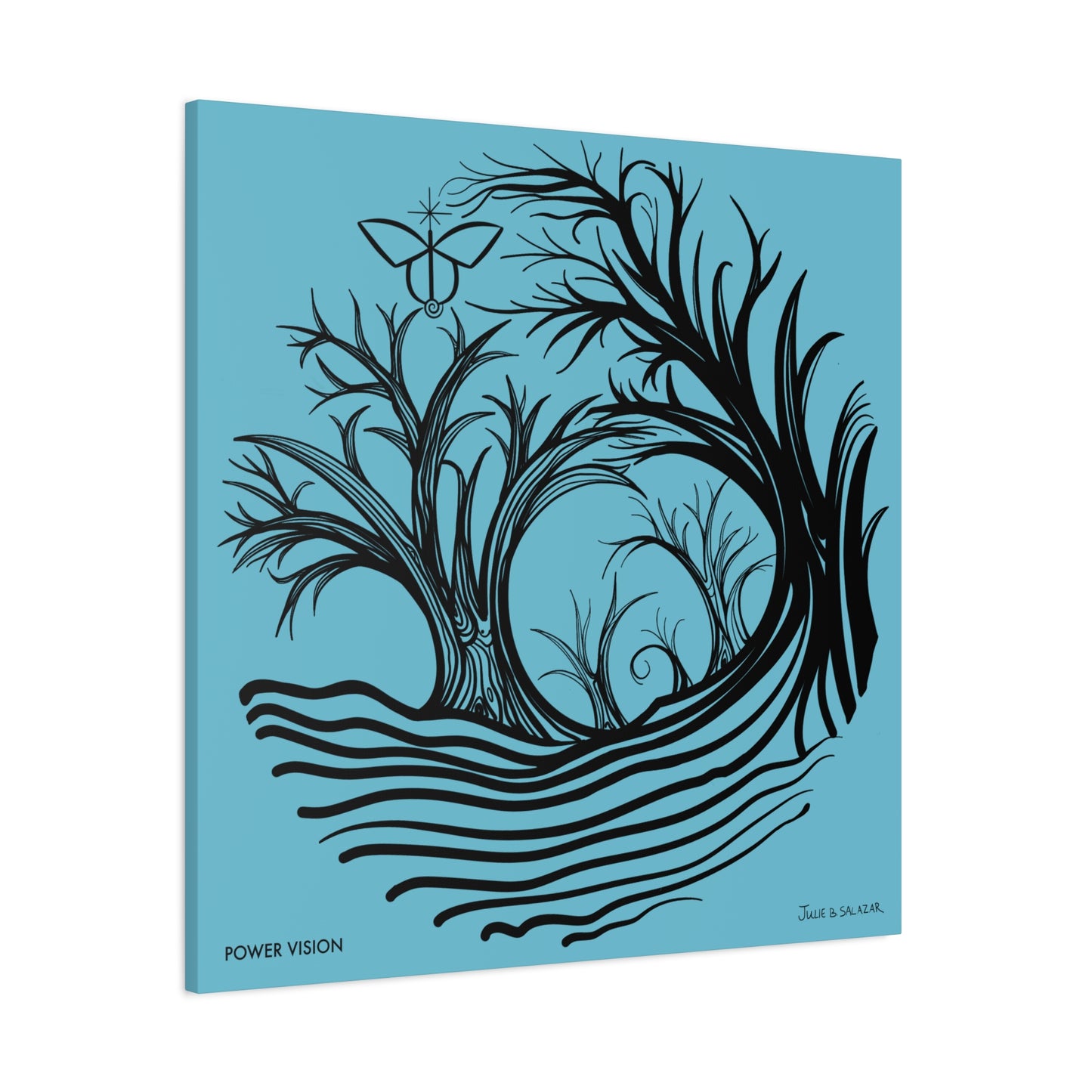 “Power Vision”, IMAGINE™ Series, Hand-Drawn Art Print, Wall Art Collection, Stretched Canvas , 6 x 6 inches, 20 x 20 inches, 36 x 36 inches, plus 7 More Sizes