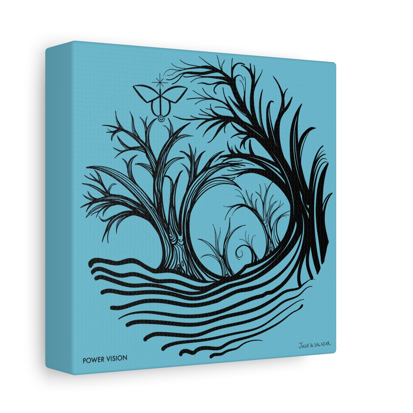 “Power Vision”, IMAGINE™ Series, Hand-Drawn Art Print, Wall Art Collection, Stretched Canvas , 6 x 6 inches, 20 x 20 inches, 36 x 36 inches, plus 7 More Sizes