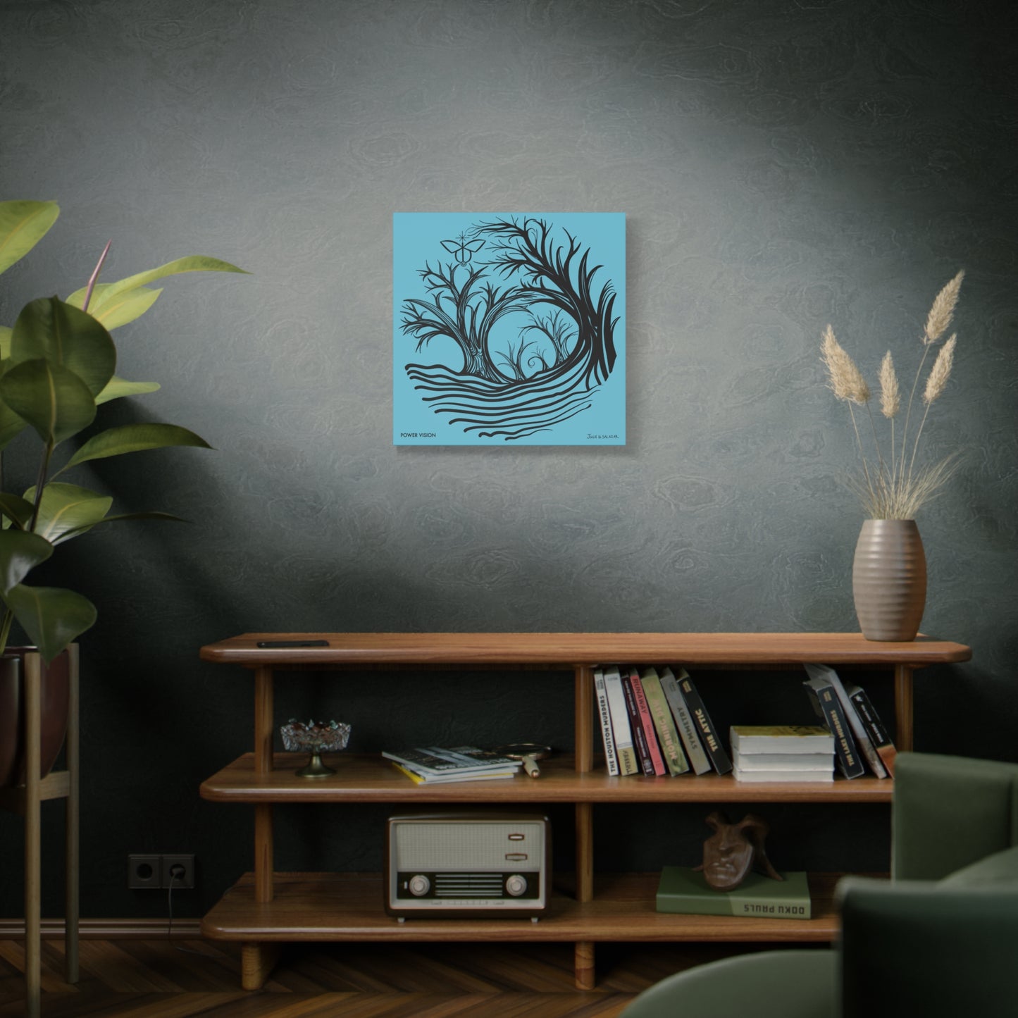 “Power Vision”, IMAGINE™ Series, Hand-Drawn Art Print, Wall Art Collection, Stretched Canvas , 6 x 6 inches, 20 x 20 inches, 36 x 36 inches, plus 7 More Sizes