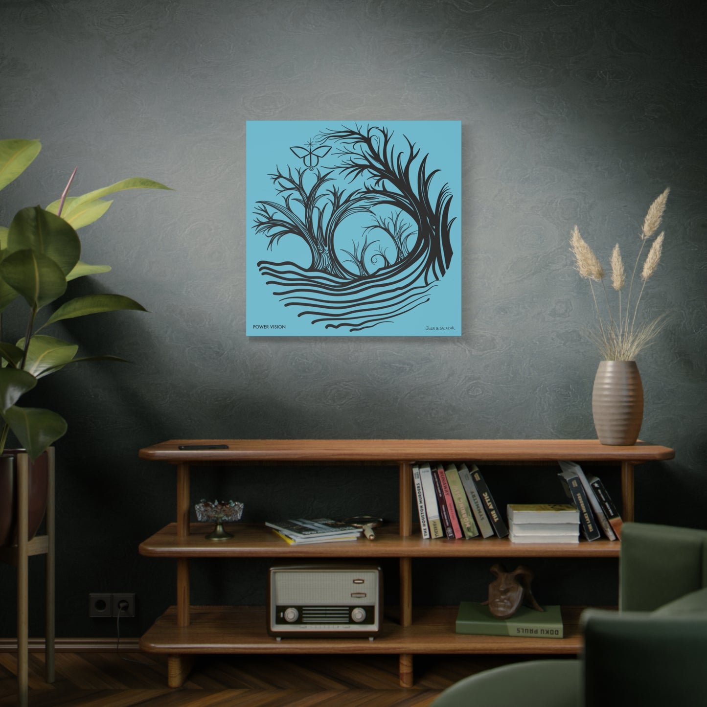 “Power Vision”, IMAGINE™ Series, Hand-Drawn Art Print, Wall Art Collection, Stretched Canvas , 6 x 6 inches, 20 x 20 inches, 36 x 36 inches, plus 7 More Sizes