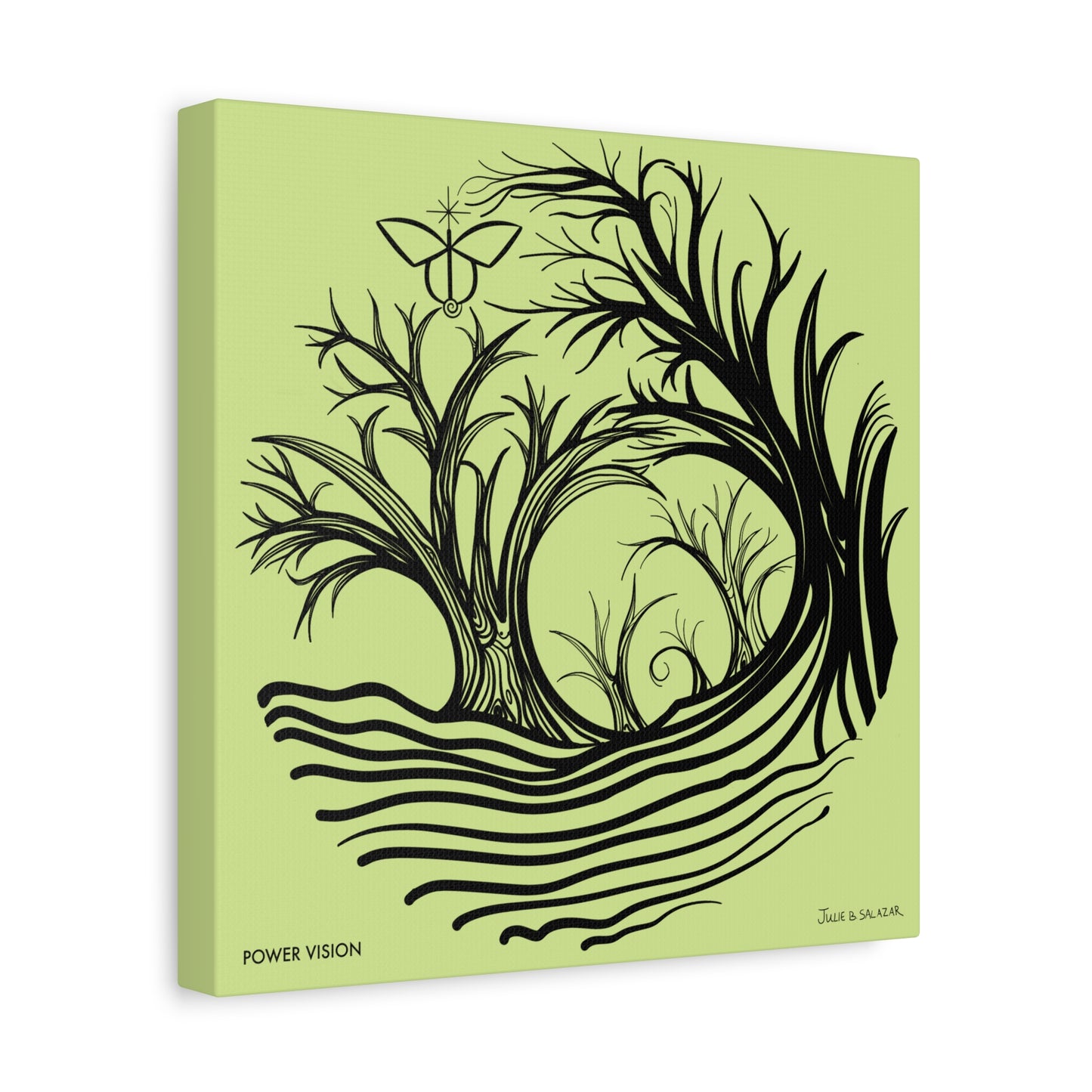 “Power Vision”, IMAGINE™ Series, Hand-Drawn Art Print, Wall Art Collection, Stretched Canvas , 6 x 6 inches, 20 x 20 inches, 36 x 36 inches, plus 7 More Sizes