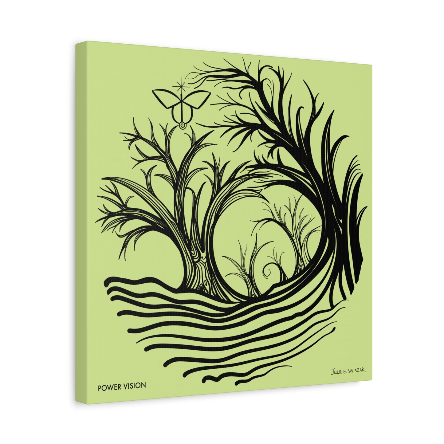 “Power Vision”, IMAGINE™ Series, Hand-Drawn Art Print, Wall Art Collection, Stretched Canvas , 6 x 6 inches, 20 x 20 inches, 36 x 36 inches, plus 7 More Sizes