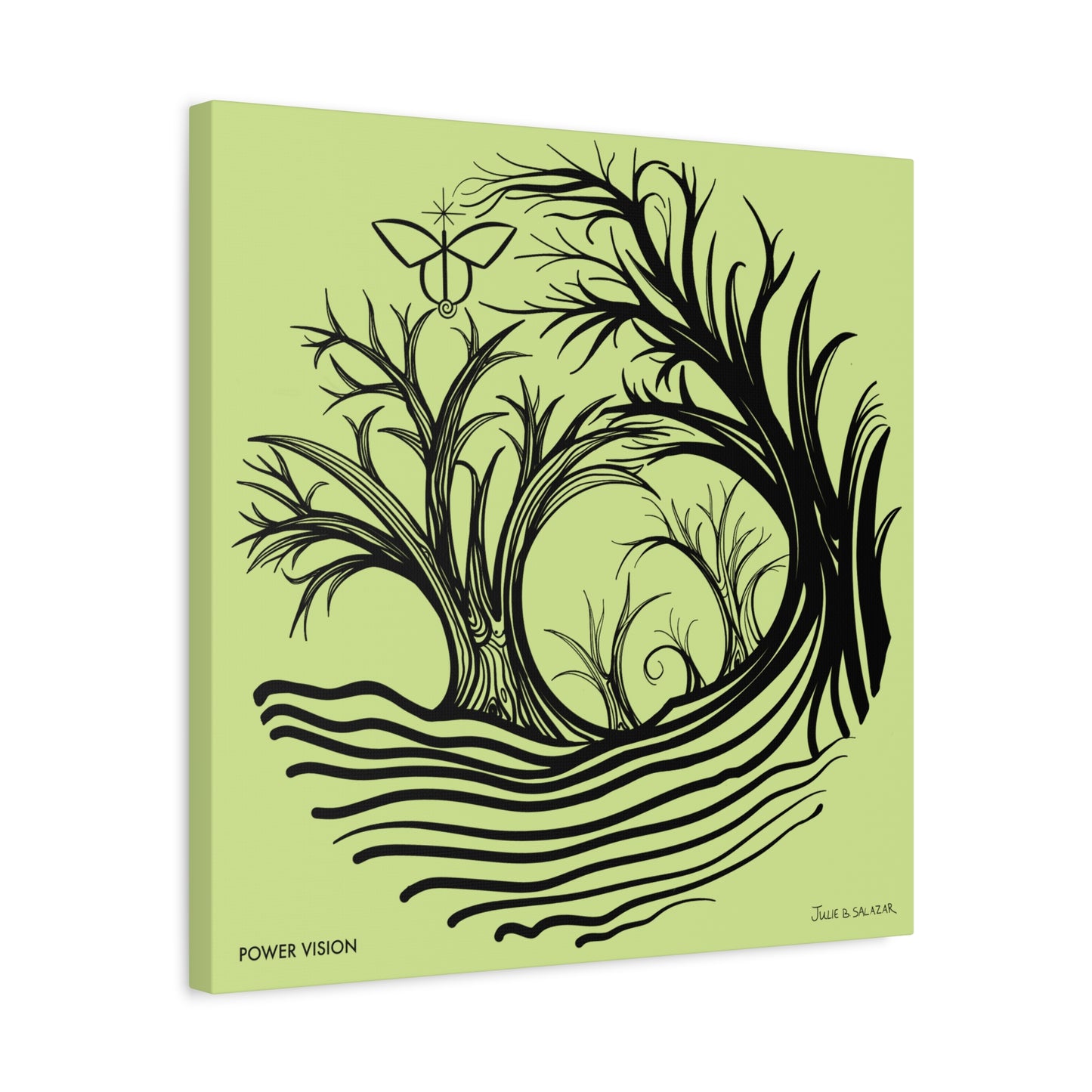 “Power Vision”, IMAGINE™ Series, Hand-Drawn Art Print, Wall Art Collection, Stretched Canvas , 6 x 6 inches, 20 x 20 inches, 36 x 36 inches, plus 7 More Sizes
