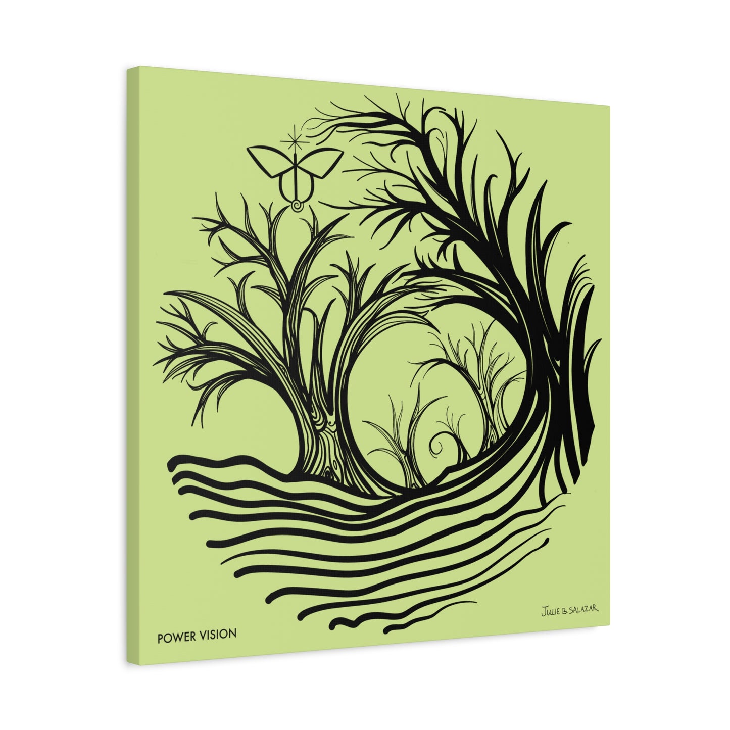 “Power Vision”, IMAGINE™ Series, Hand-Drawn Art Print, Wall Art Collection, Stretched Canvas , 6 x 6 inches, 20 x 20 inches, 36 x 36 inches, plus 7 More Sizes