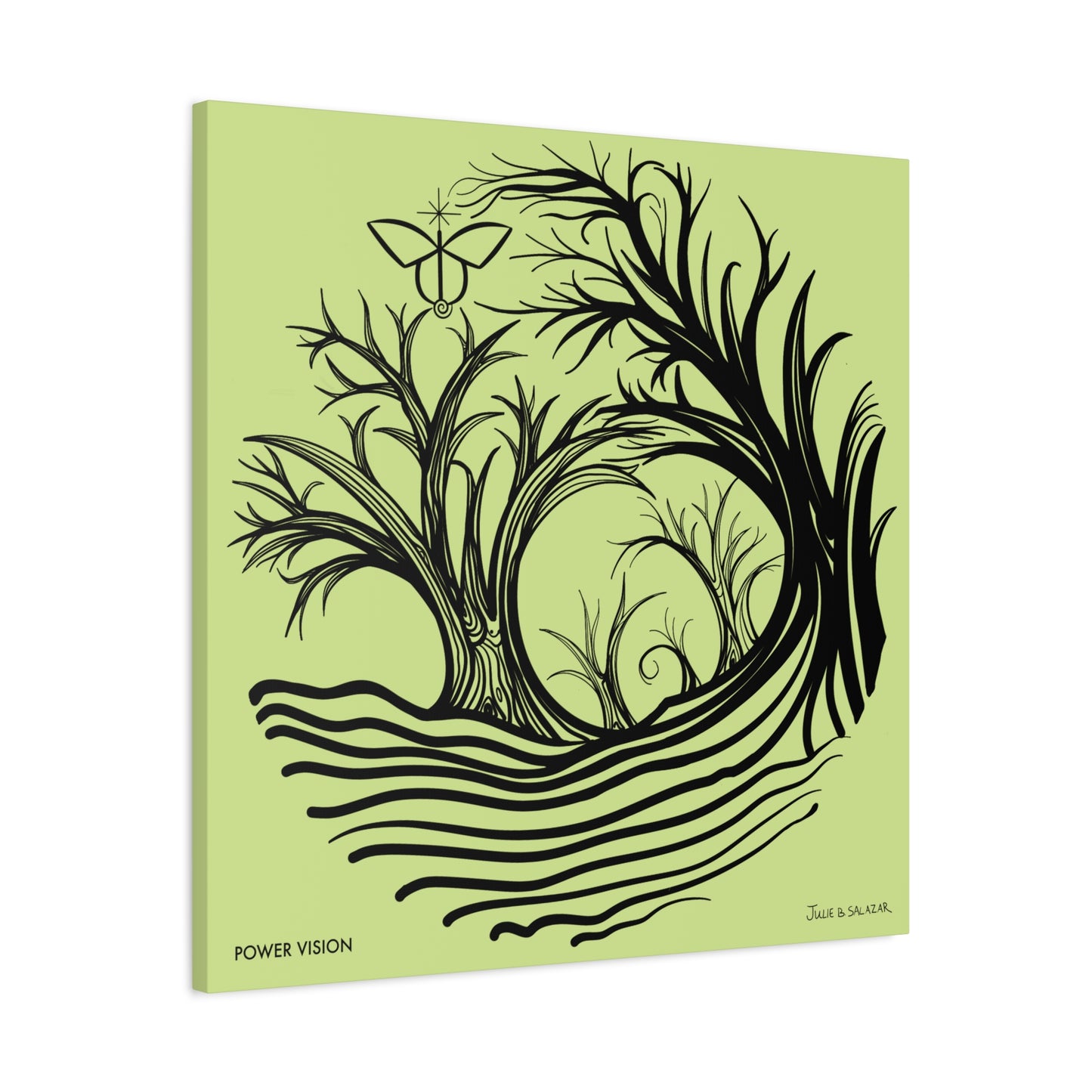 “Power Vision”, IMAGINE™ Series, Hand-Drawn Art Print, Wall Art Collection, Stretched Canvas , 6 x 6 inches, 20 x 20 inches, 36 x 36 inches, plus 7 More Sizes