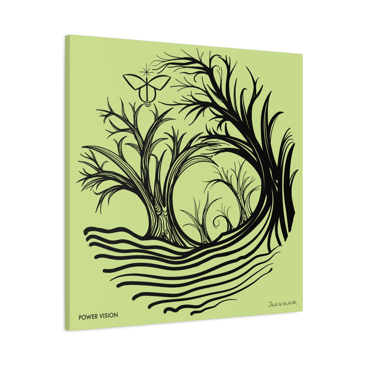 “Power Vision”, IMAGINE™ Series, Hand-Drawn Art Print, Wall Art Collection, Stretched Canvas , 6 x 6 inches, 20 x 20 inches, 36 x 36 inches, plus 7 More Sizes