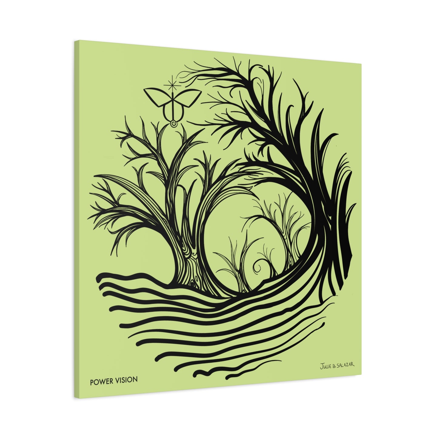 “Power Vision”, IMAGINE™ Series, Hand-Drawn Art Print, Wall Art Collection, Stretched Canvas , 6 x 6 inches, 20 x 20 inches, 36 x 36 inches, plus 7 More Sizes