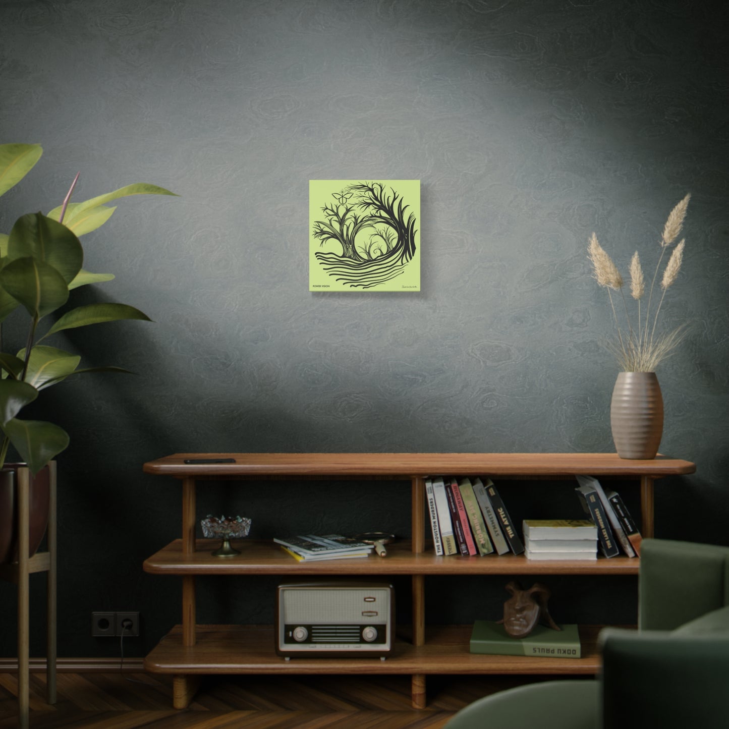 “Power Vision”, IMAGINE™ Series, Hand-Drawn Art Print, Wall Art Collection, Stretched Canvas , 6 x 6 inches, 20 x 20 inches, 36 x 36 inches, plus 7 More Sizes