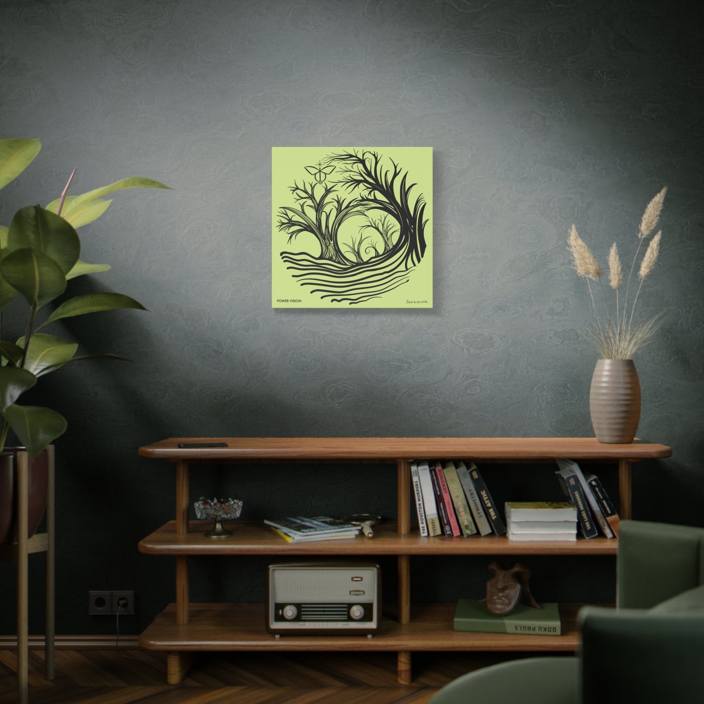“Power Vision”, IMAGINE™ Series, Hand-Drawn Art Print, Wall Art Collection, Stretched Canvas , 6 x 6 inches, 20 x 20 inches, 36 x 36 inches, plus 7 More Sizes