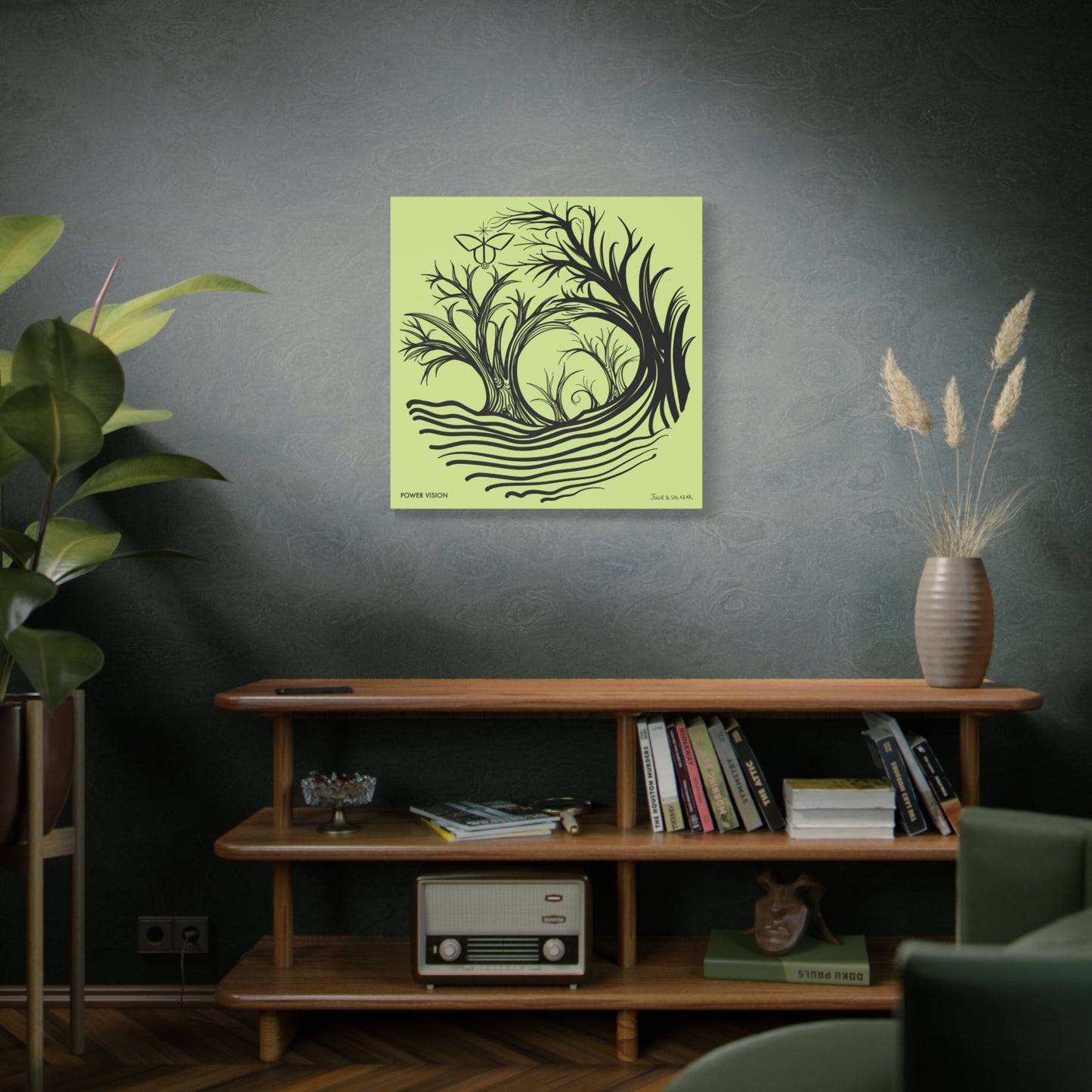 “Power Vision”, IMAGINE™ Series, Hand-Drawn Art Print, Wall Art Collection, Stretched Canvas , 6 x 6 inches, 20 x 20 inches, 36 x 36 inches, plus 7 More Sizes