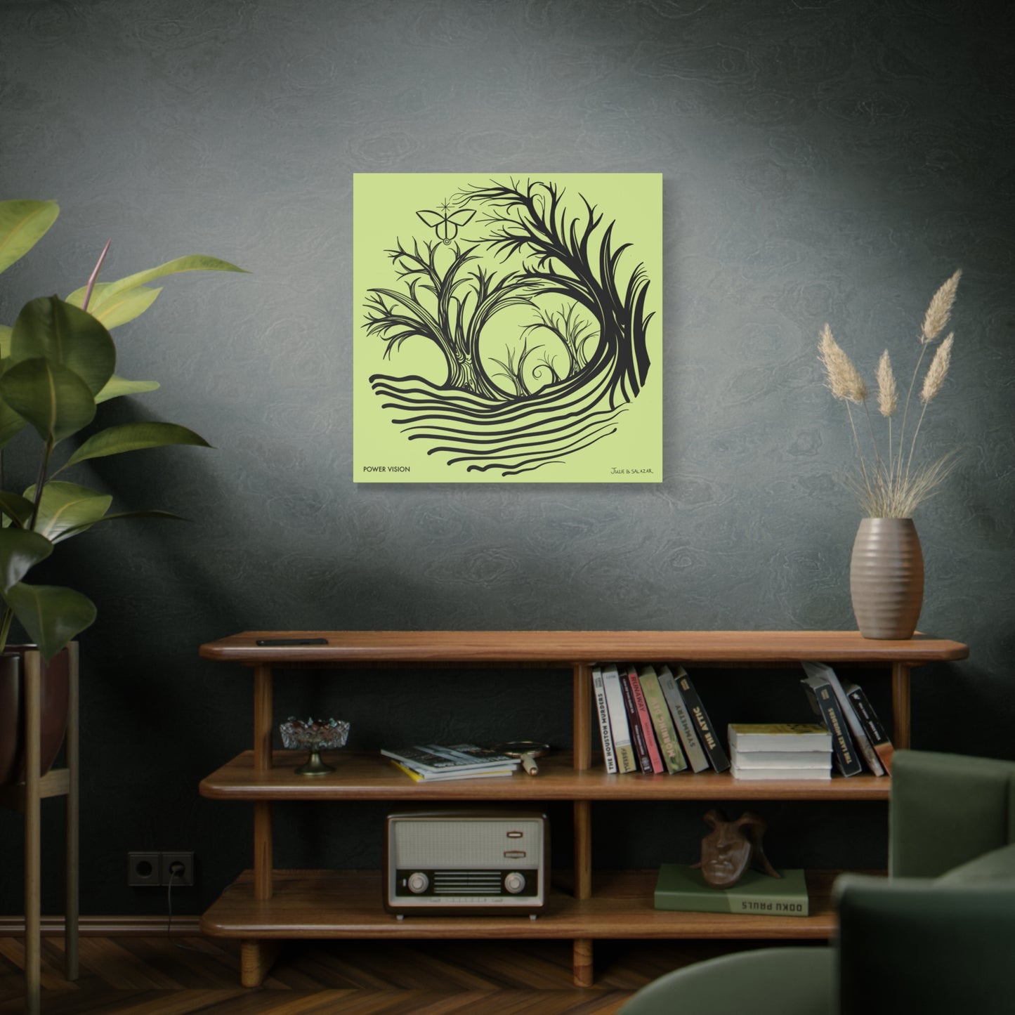 “Power Vision”, IMAGINE™ Series, Hand-Drawn Art Print, Wall Art Collection, Stretched Canvas , 6 x 6 inches, 20 x 20 inches, 36 x 36 inches, plus 7 More Sizes