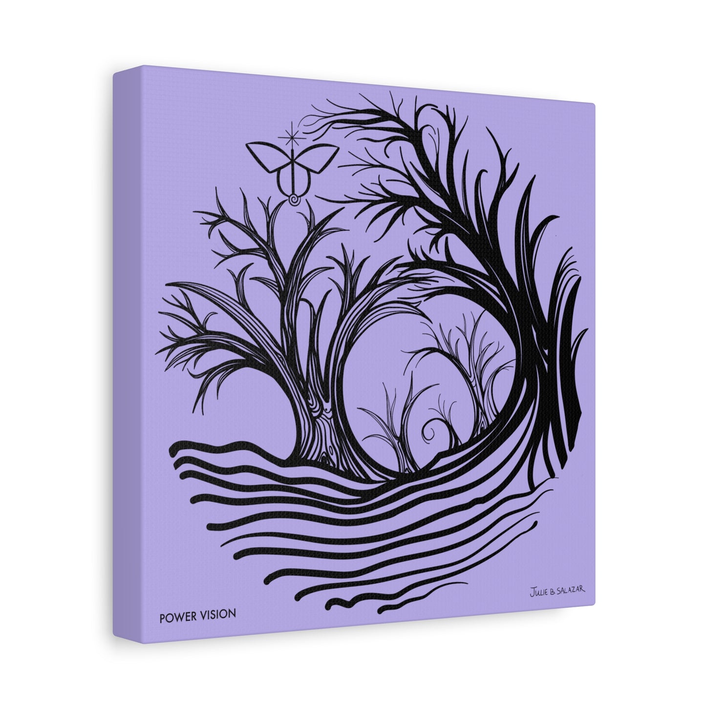“Power Vision”, IMAGINE™ Series, Hand-Drawn Art Print, Wall Art Collection, Stretched Canvas , 6 x 6 inches, 20 x 20 inches, 36 x 36 inches, plus 7 More Sizes
