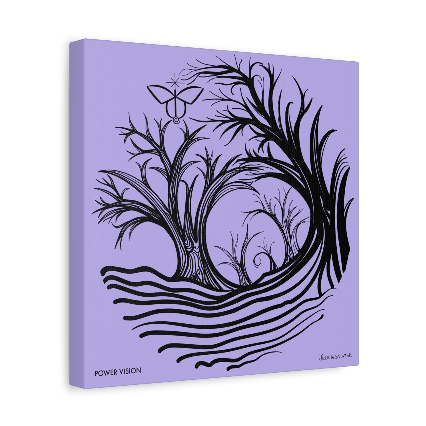 “Power Vision”, IMAGINE™ Series, Hand-Drawn Art Print, Wall Art Collection, Stretched Canvas , 6 x 6 inches, 20 x 20 inches, 36 x 36 inches, plus 7 More Sizes
