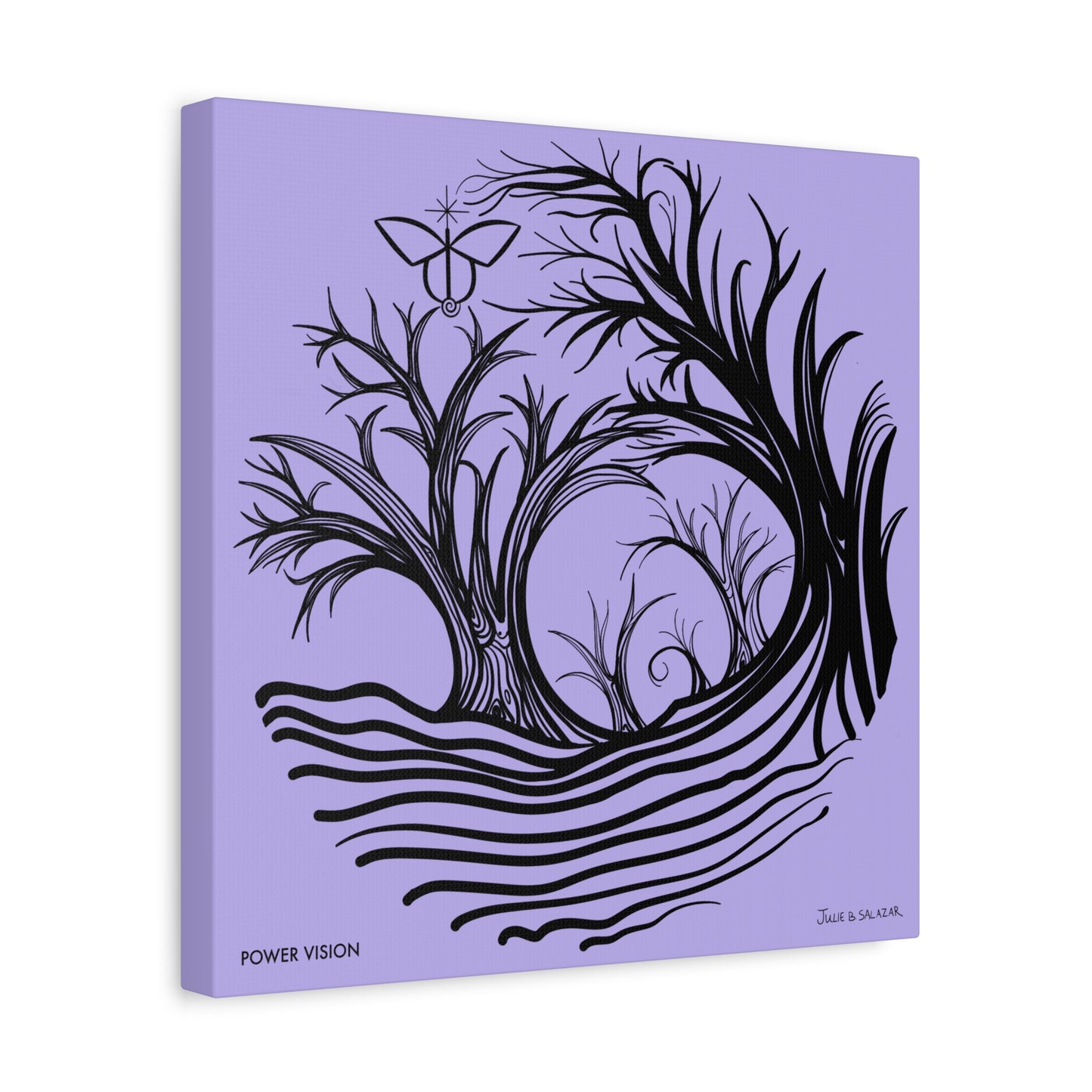 “Power Vision”, IMAGINE™ Series, Hand-Drawn Art Print, Wall Art Collection, Stretched Canvas , 6 x 6 inches, 20 x 20 inches, 36 x 36 inches, plus 7 More Sizes