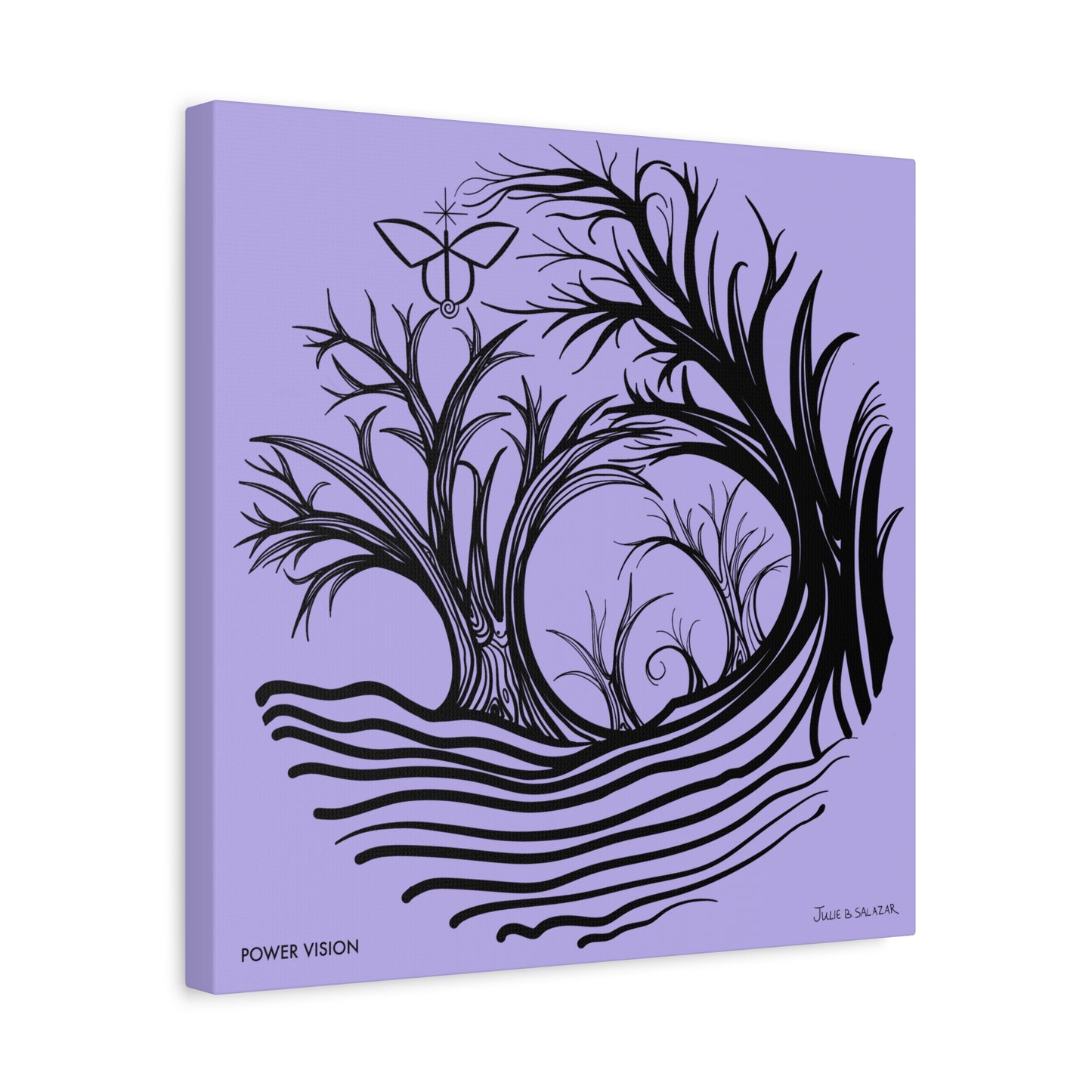 “Power Vision”, IMAGINE™ Series, Hand-Drawn Art Print, Wall Art Collection, Stretched Canvas , 6 x 6 inches, 20 x 20 inches, 36 x 36 inches, plus 7 More Sizes