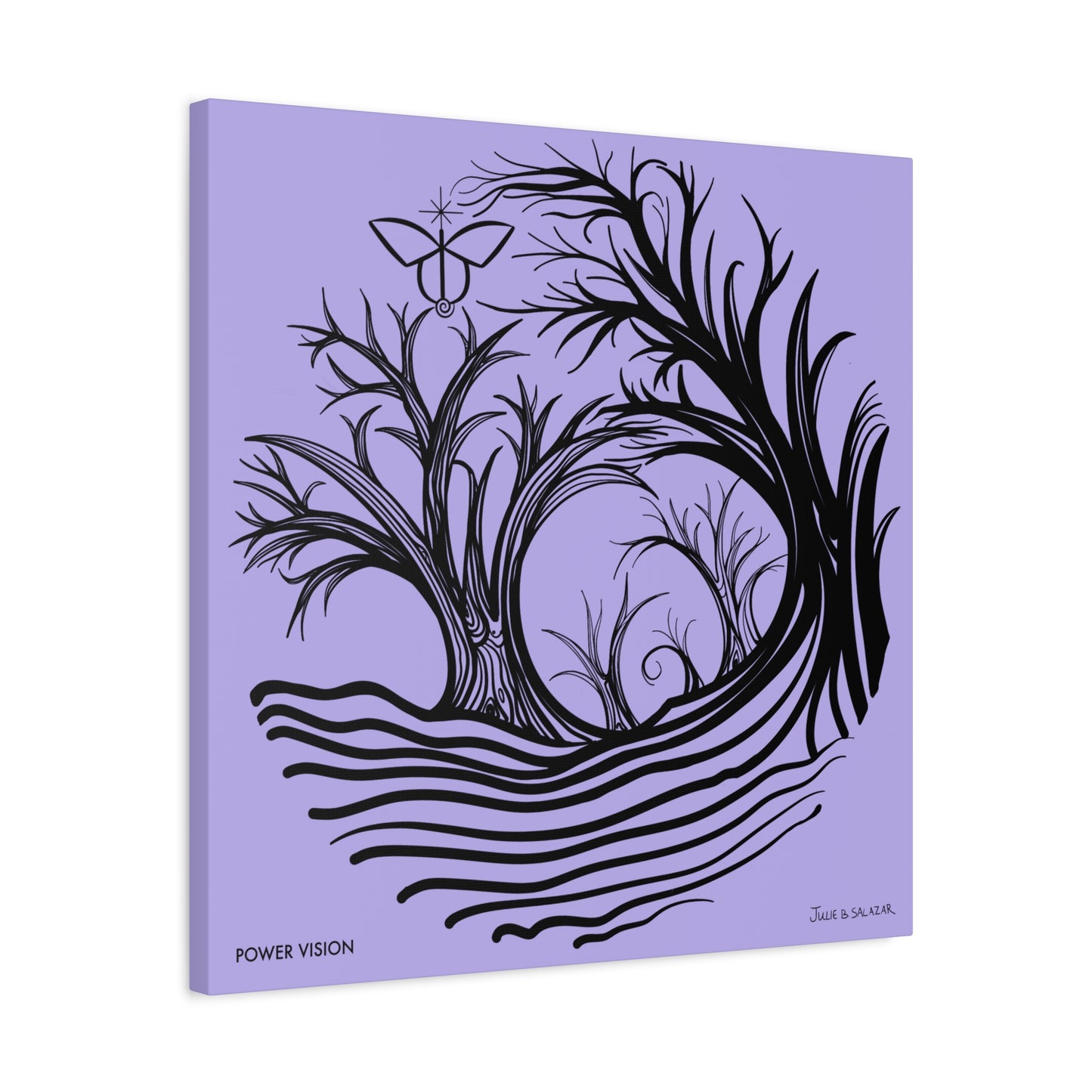 “Power Vision”, IMAGINE™ Series, Hand-Drawn Art Print, Wall Art Collection, Stretched Canvas , 6 x 6 inches, 20 x 20 inches, 36 x 36 inches, plus 7 More Sizes