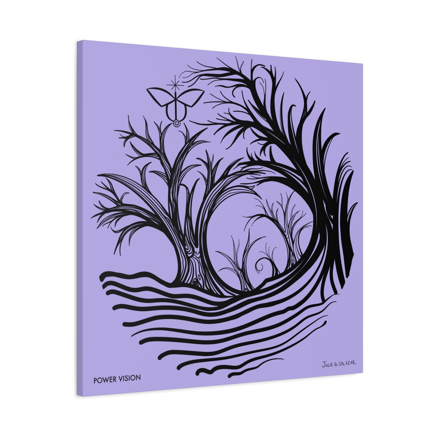 “Power Vision”, IMAGINE™ Series, Hand-Drawn Art Print, Wall Art Collection, Stretched Canvas , 6 x 6 inches, 20 x 20 inches, 36 x 36 inches, plus 7 More Sizes