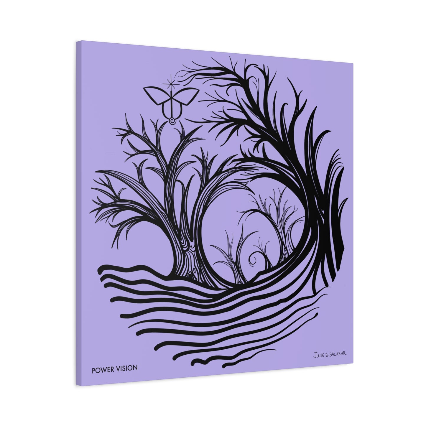 “Power Vision”, IMAGINE™ Series, Hand-Drawn Art Print, Wall Art Collection, Stretched Canvas , 6 x 6 inches, 20 x 20 inches, 36 x 36 inches, plus 7 More Sizes