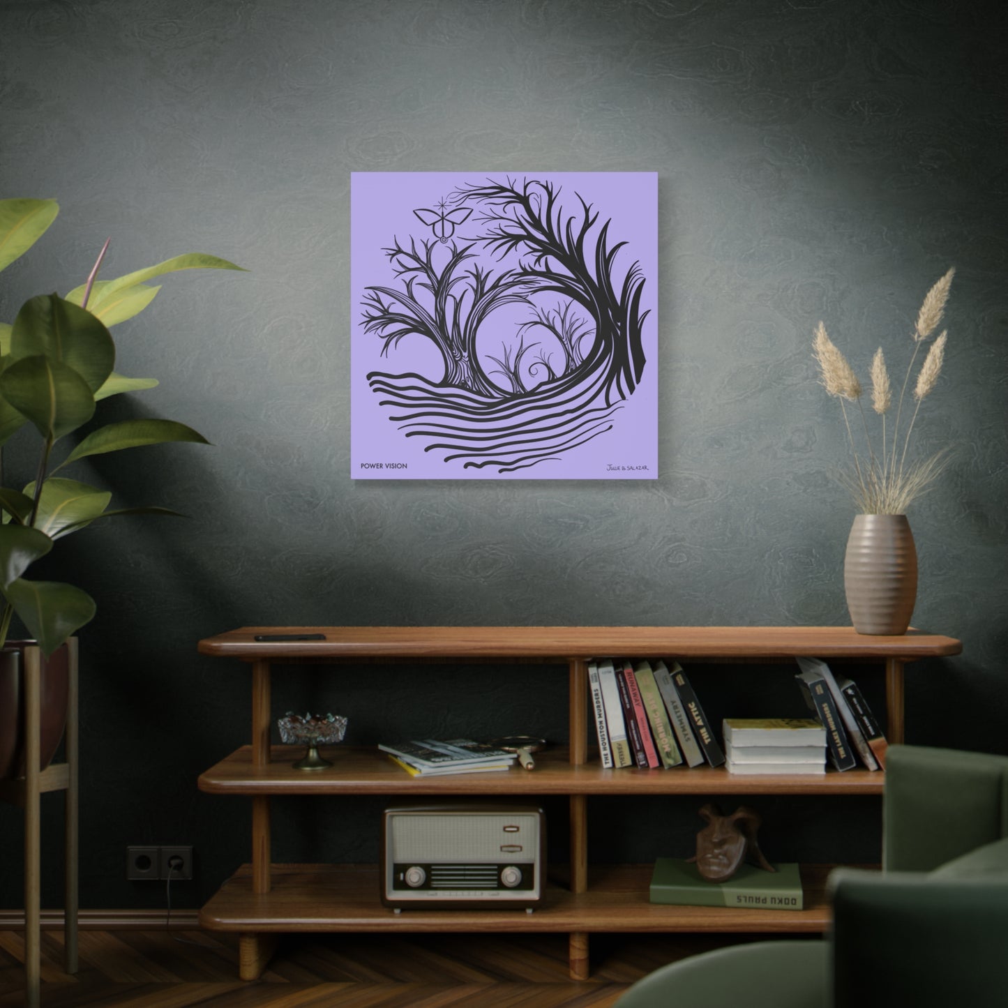 “Power Vision”, IMAGINE™ Series, Hand-Drawn Art Print, Wall Art Collection, Stretched Canvas , 6 x 6 inches, 20 x 20 inches, 36 x 36 inches, plus 7 More Sizes