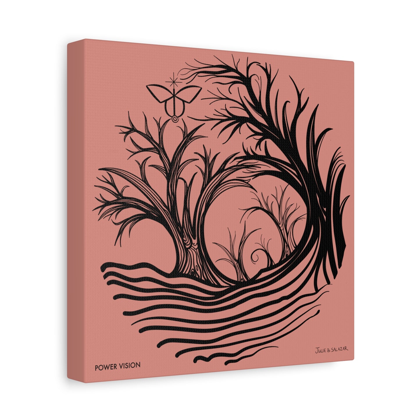 “Power Vision”, IMAGINE™ Series, Hand-Drawn Art Print, Wall Art Collection, Stretched Canvas , 6 x 6 inches, 20 x 20 inches, 36 x 36 inches, plus 7 More Sizes