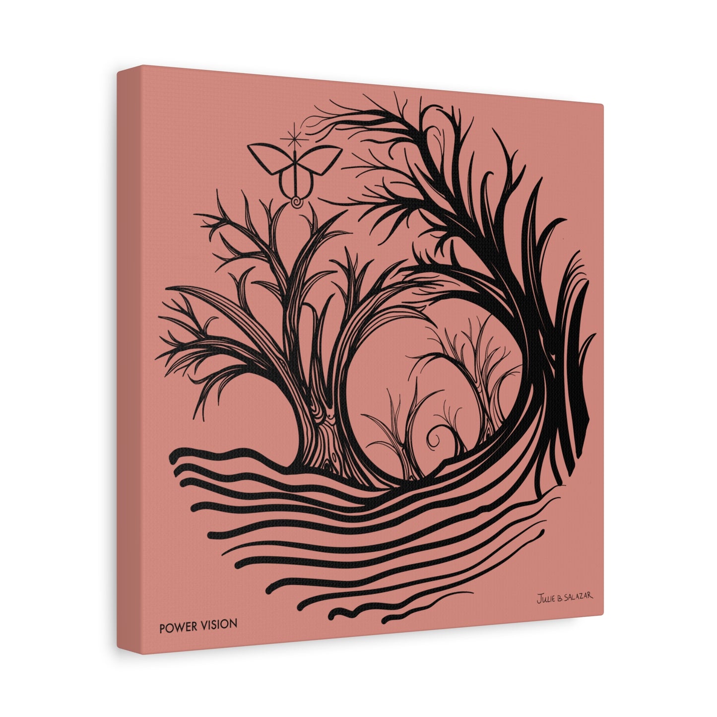 “Power Vision”, IMAGINE™ Series, Hand-Drawn Art Print, Wall Art Collection, Stretched Canvas , 6 x 6 inches, 20 x 20 inches, 36 x 36 inches, plus 7 More Sizes