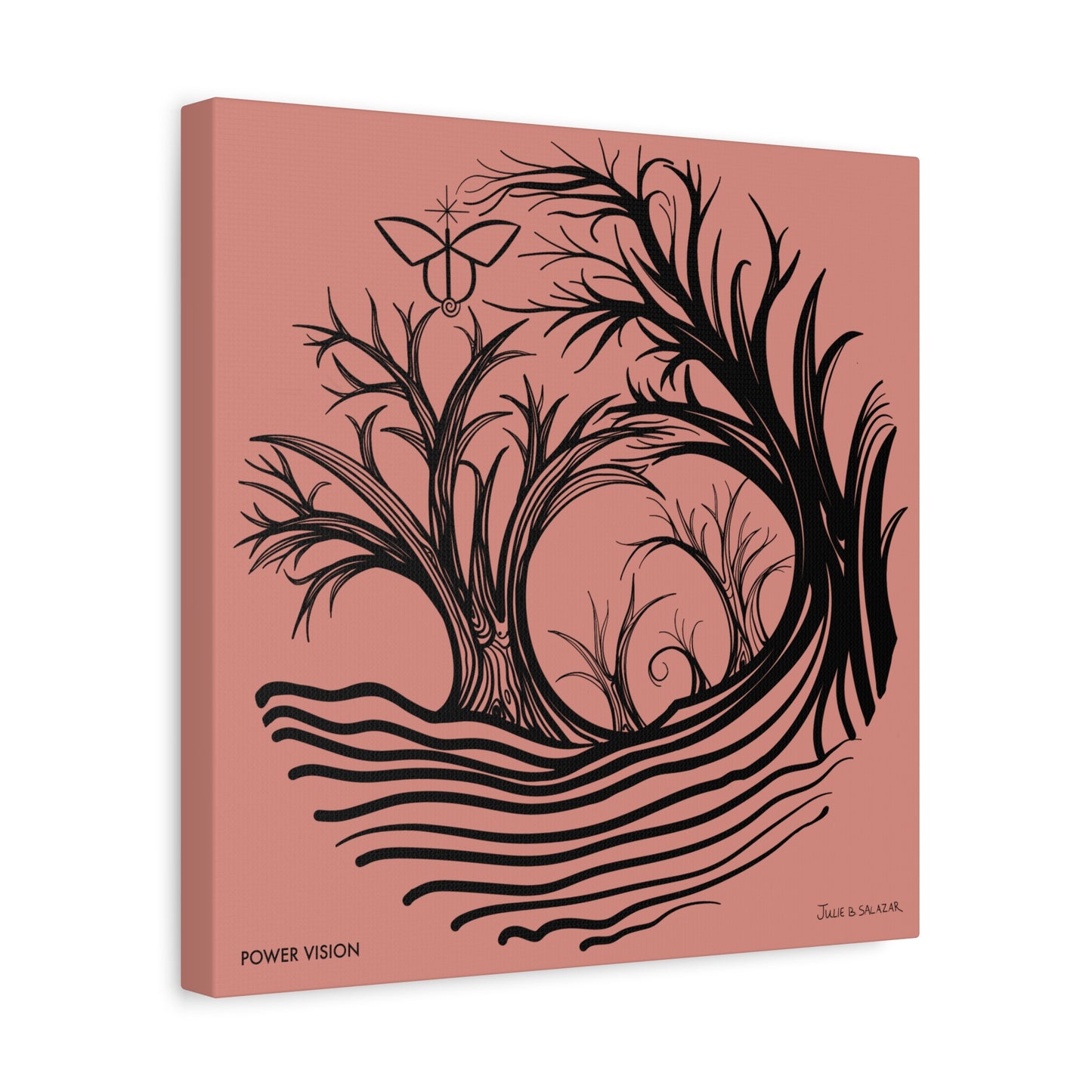 “Power Vision”, IMAGINE™ Series, Hand-Drawn Art Print, Wall Art Collection, Stretched Canvas , 6 x 6 inches, 20 x 20 inches, 36 x 36 inches, plus 7 More Sizes