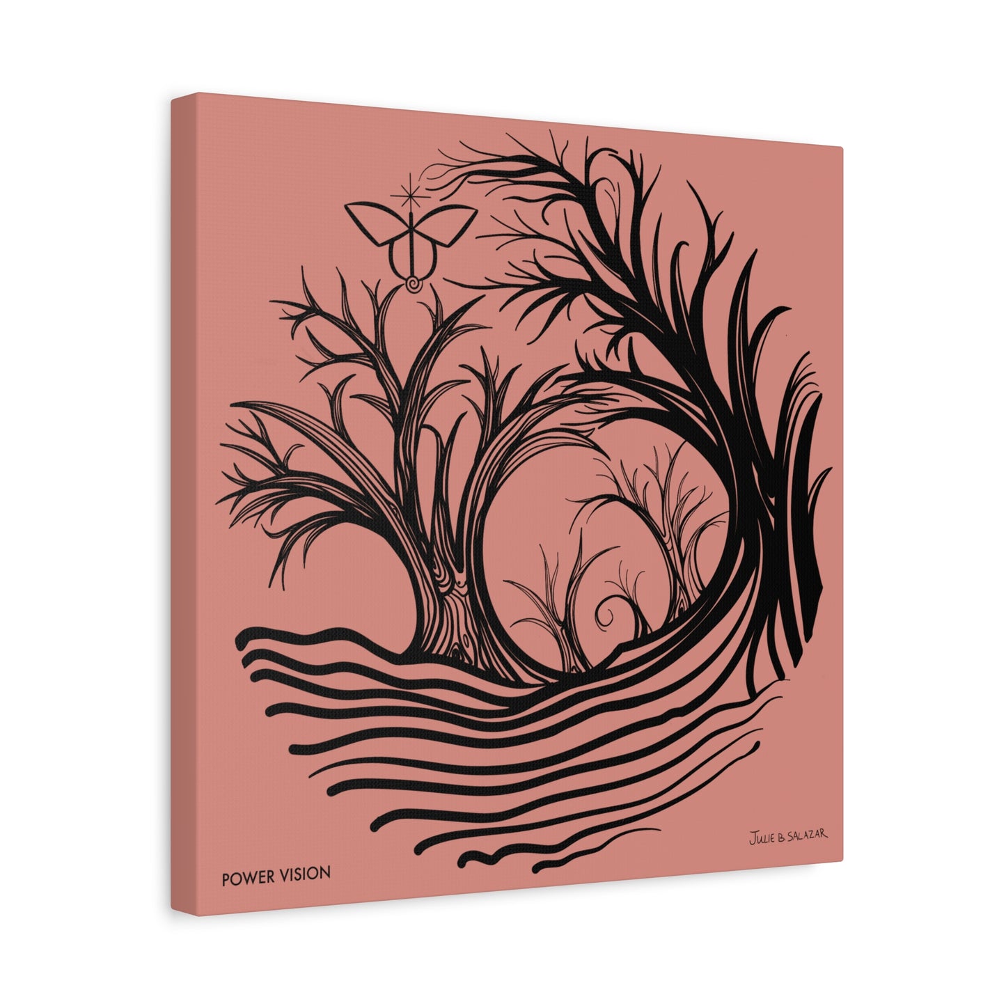 “Power Vision”, IMAGINE™ Series, Hand-Drawn Art Print, Wall Art Collection, Stretched Canvas , 6 x 6 inches, 20 x 20 inches, 36 x 36 inches, plus 7 More Sizes