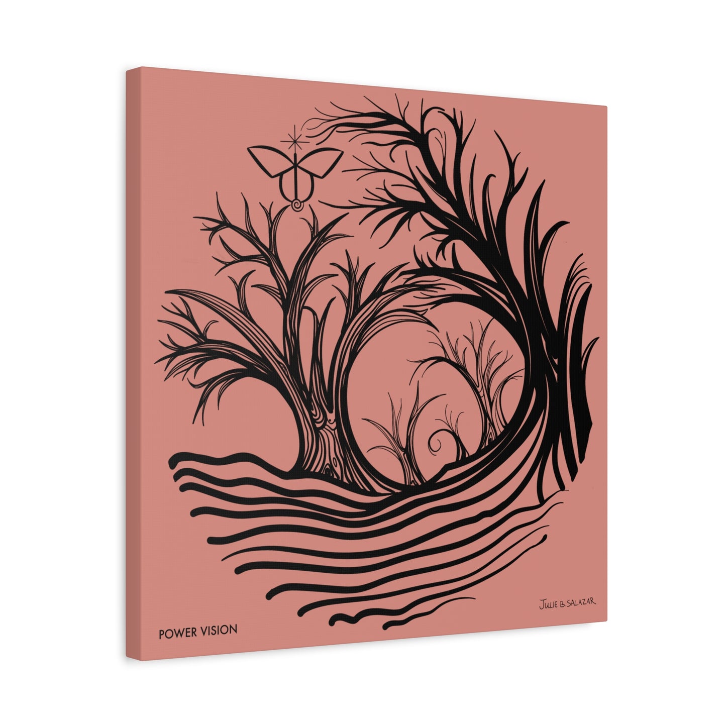 “Power Vision”, IMAGINE™ Series, Hand-Drawn Art Print, Wall Art Collection, Stretched Canvas , 6 x 6 inches, 20 x 20 inches, 36 x 36 inches, plus 7 More Sizes