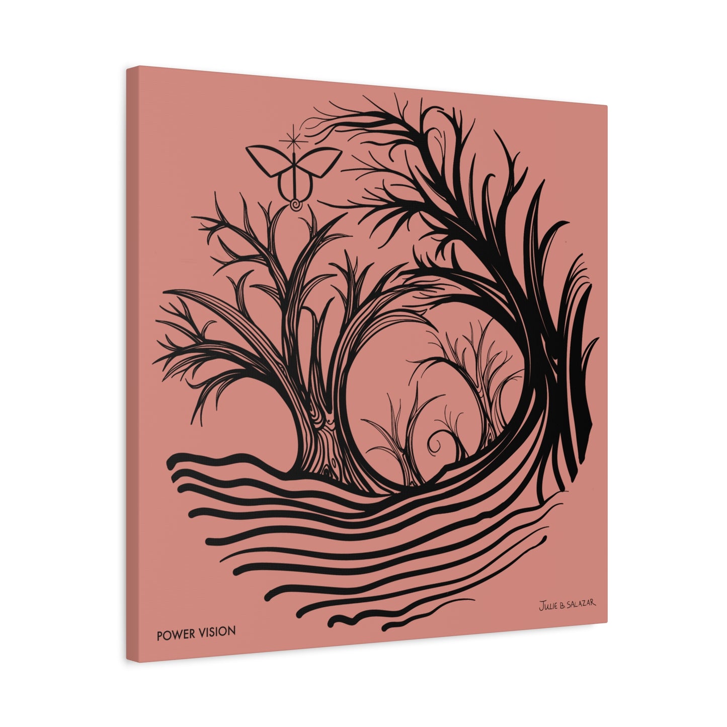 “Power Vision”, IMAGINE™ Series, Hand-Drawn Art Print, Wall Art Collection, Stretched Canvas , 6 x 6 inches, 20 x 20 inches, 36 x 36 inches, plus 7 More Sizes