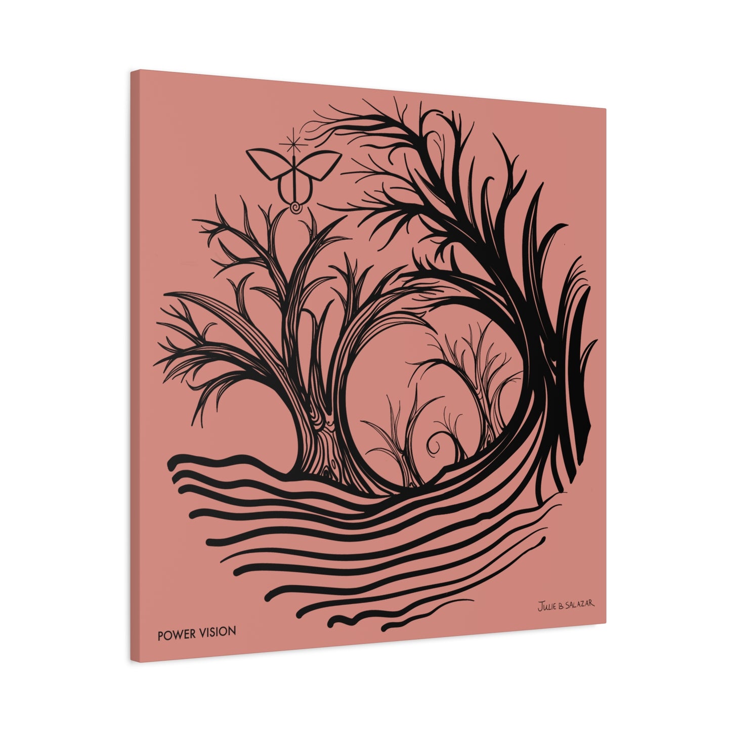 “Power Vision”, IMAGINE™ Series, Hand-Drawn Art Print, Wall Art Collection, Stretched Canvas , 6 x 6 inches, 20 x 20 inches, 36 x 36 inches, plus 7 More Sizes