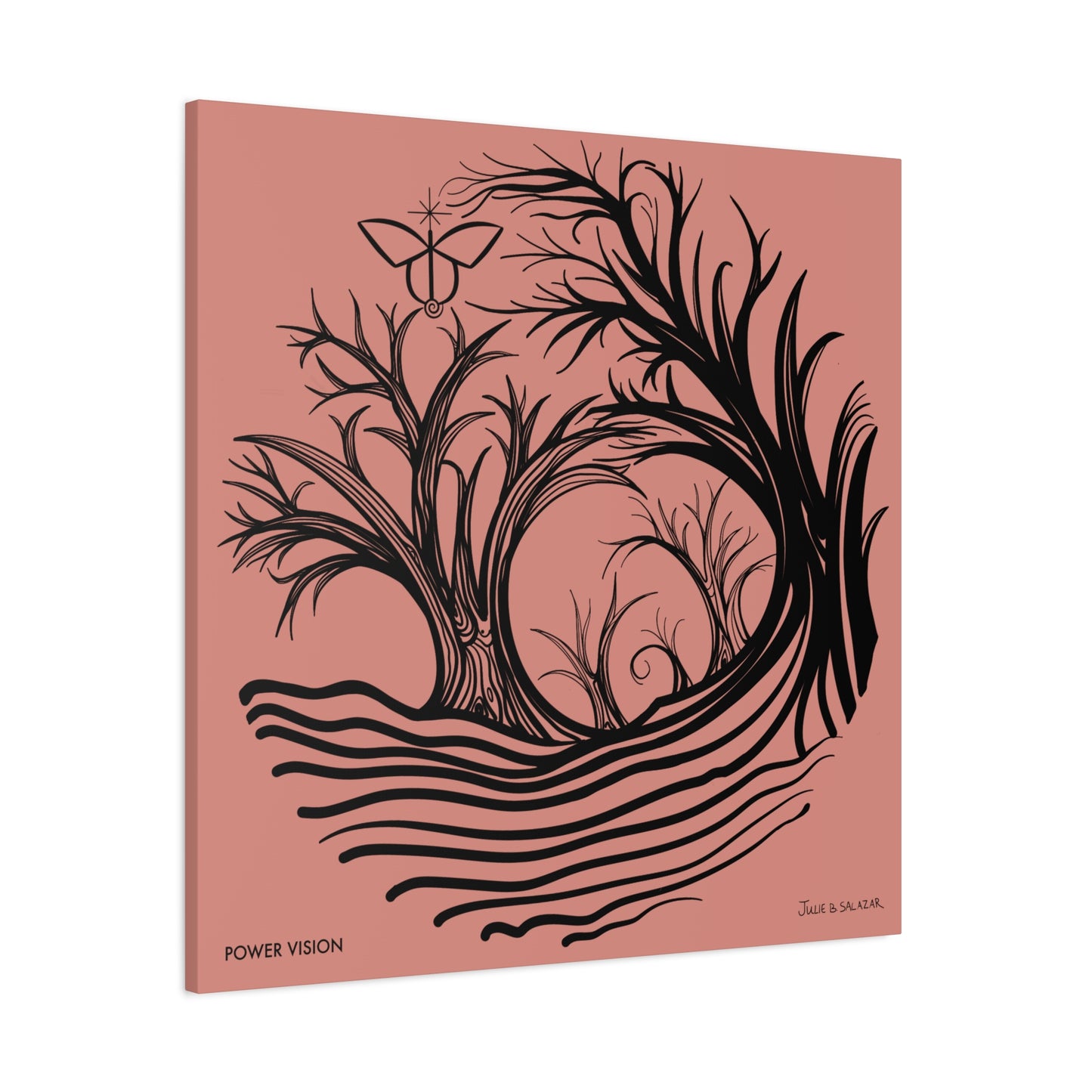 “Power Vision”, IMAGINE™ Series, Hand-Drawn Art Print, Wall Art Collection, Stretched Canvas , 6 x 6 inches, 20 x 20 inches, 36 x 36 inches, plus 7 More Sizes