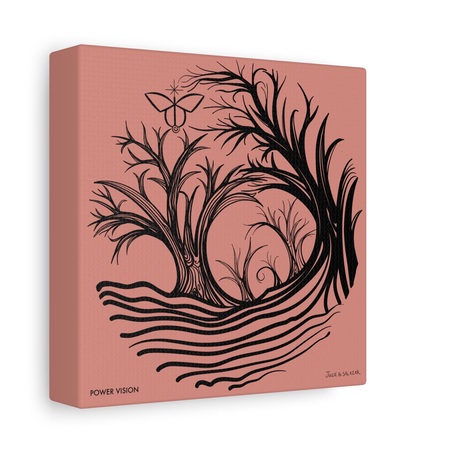 “Power Vision”, IMAGINE™ Series, Hand-Drawn Art Print, Wall Art Collection, Stretched Canvas , 6 x 6 inches, 20 x 20 inches, 36 x 36 inches, plus 7 More Sizes